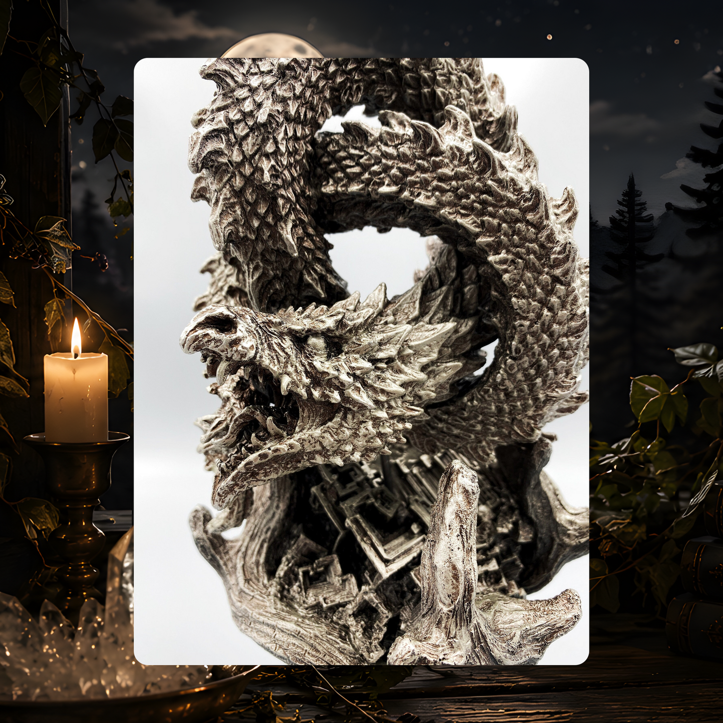 Ouroboros World Serpent Statue