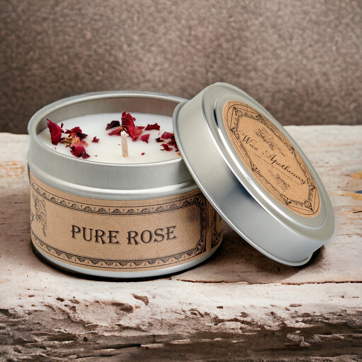 Pure Rose Botanical Candle - 4 oz Travel Tin