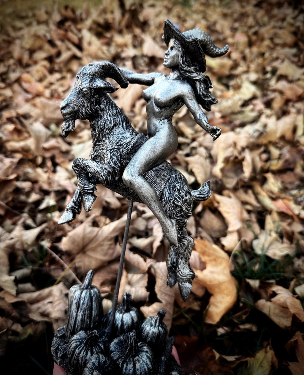 Witch's Sabbath Goat Rider Statue