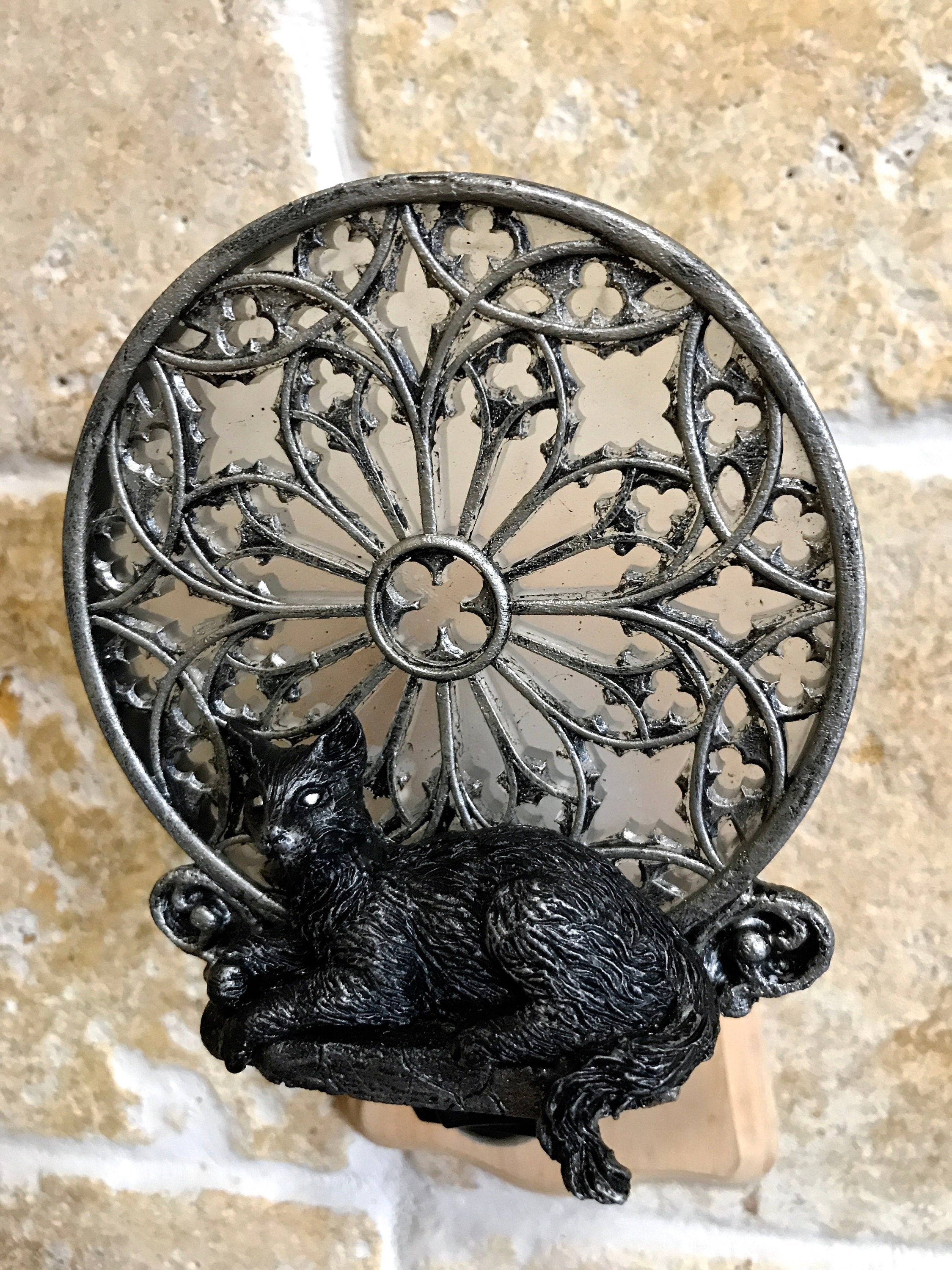 Gothic Cat Cathedral Nightlight