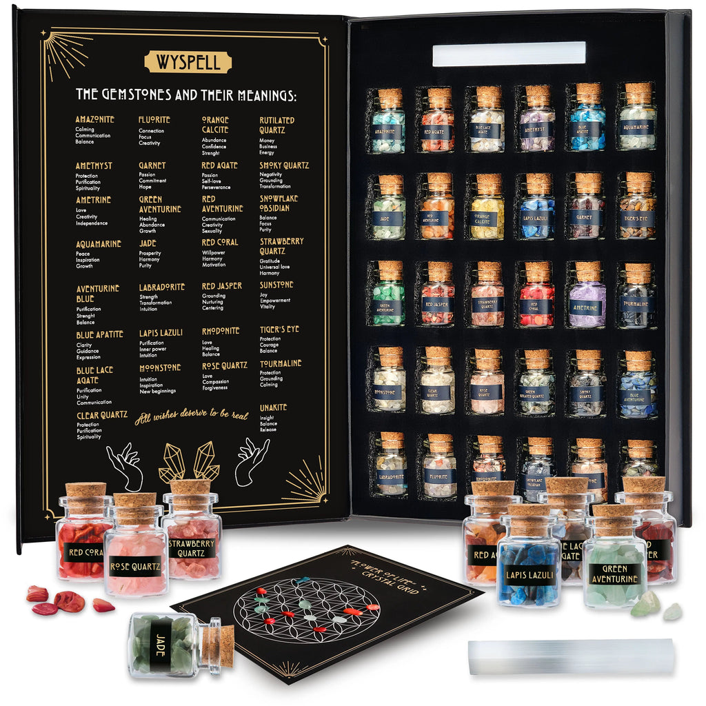 30-Piece Gemstone Spell Jar Kit