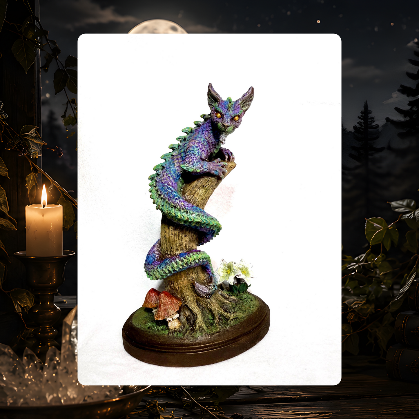 Tatzelwurm Dragon Cat Statue