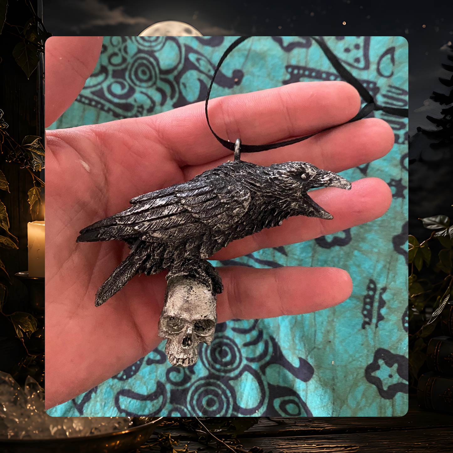 Raven & Skull Ornament
