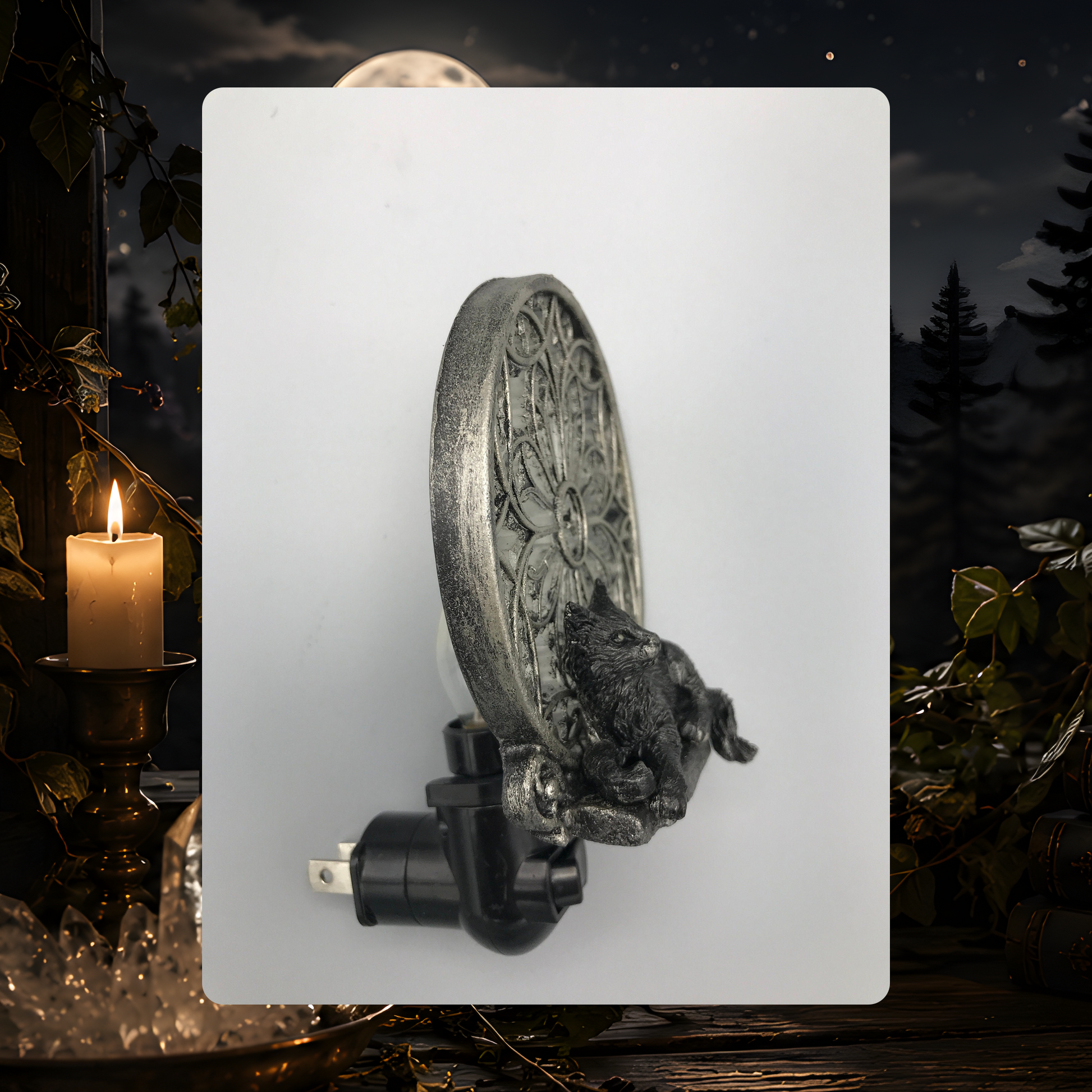 Gothic Cat Cathedral Nightlight