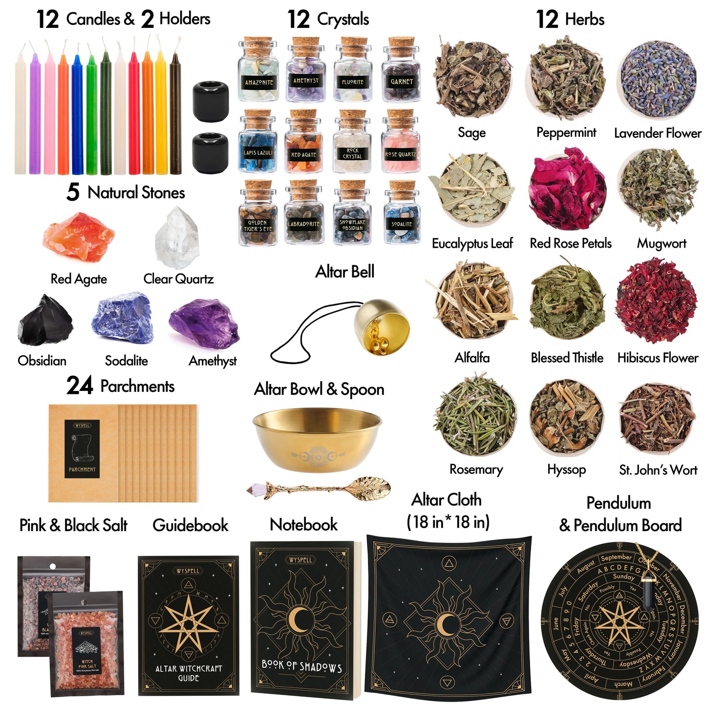 Witchcraft Altar Kit (77-Piece)