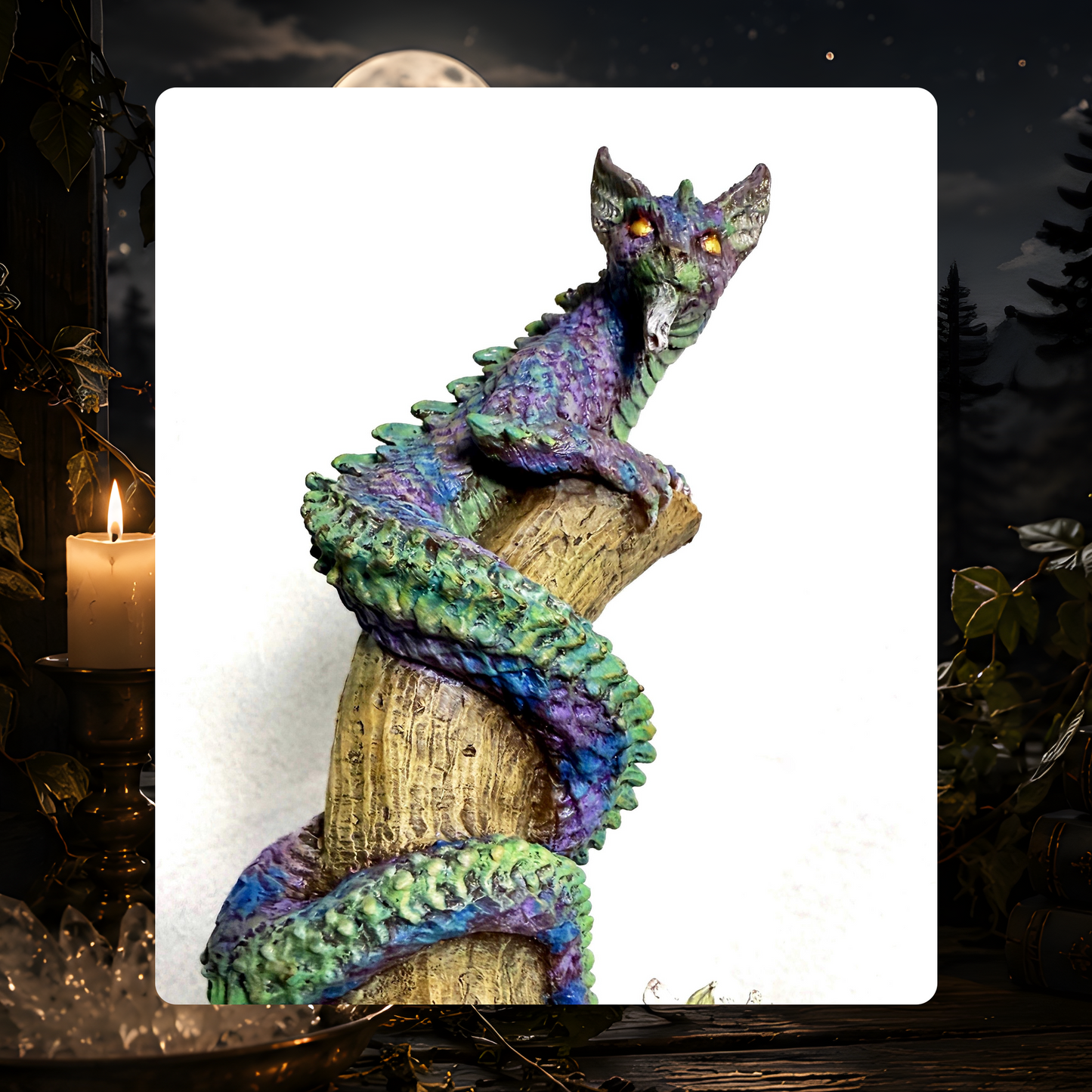 Tatzelwurm Dragon Cat Statue