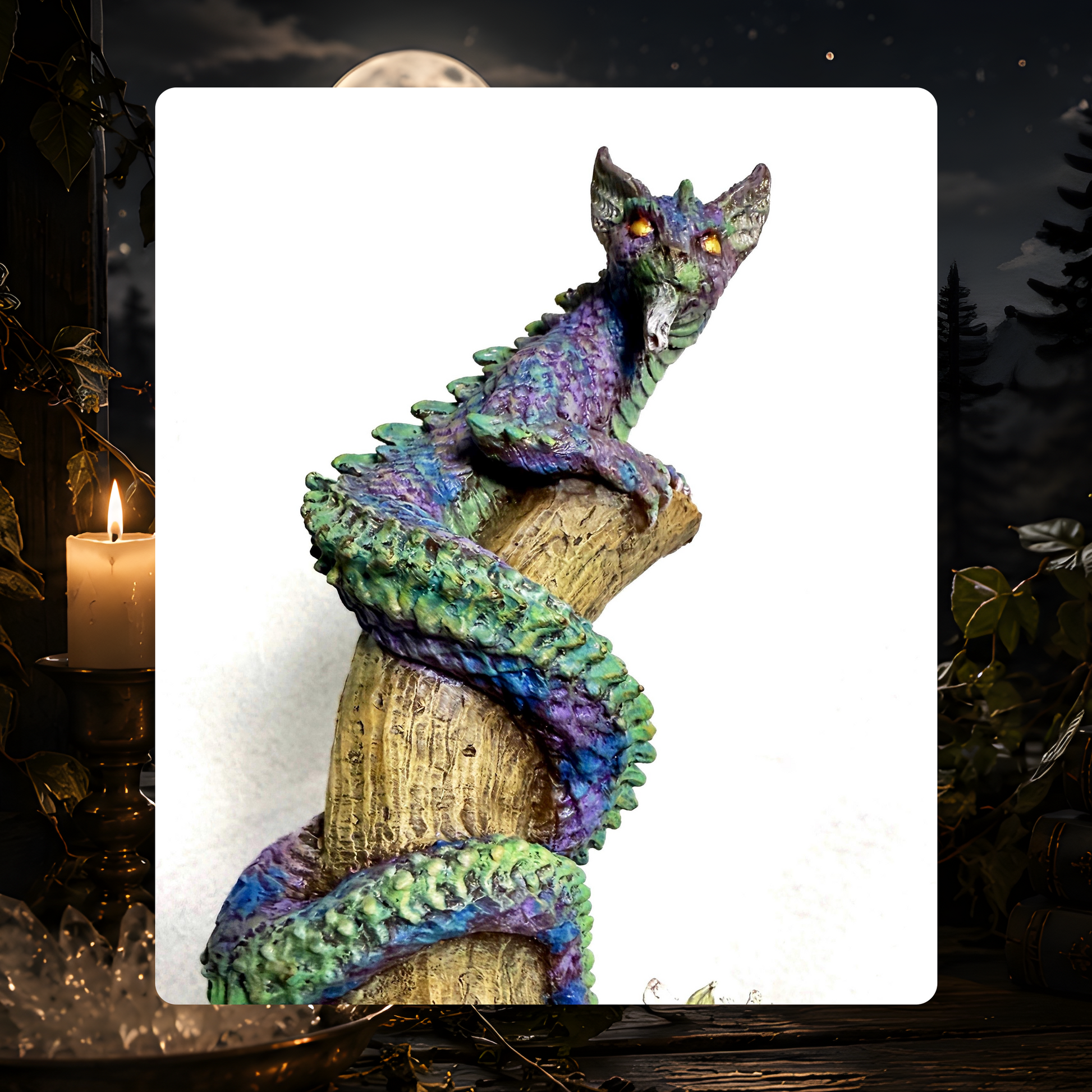 Tatzelwurm Dragon Cat Statue