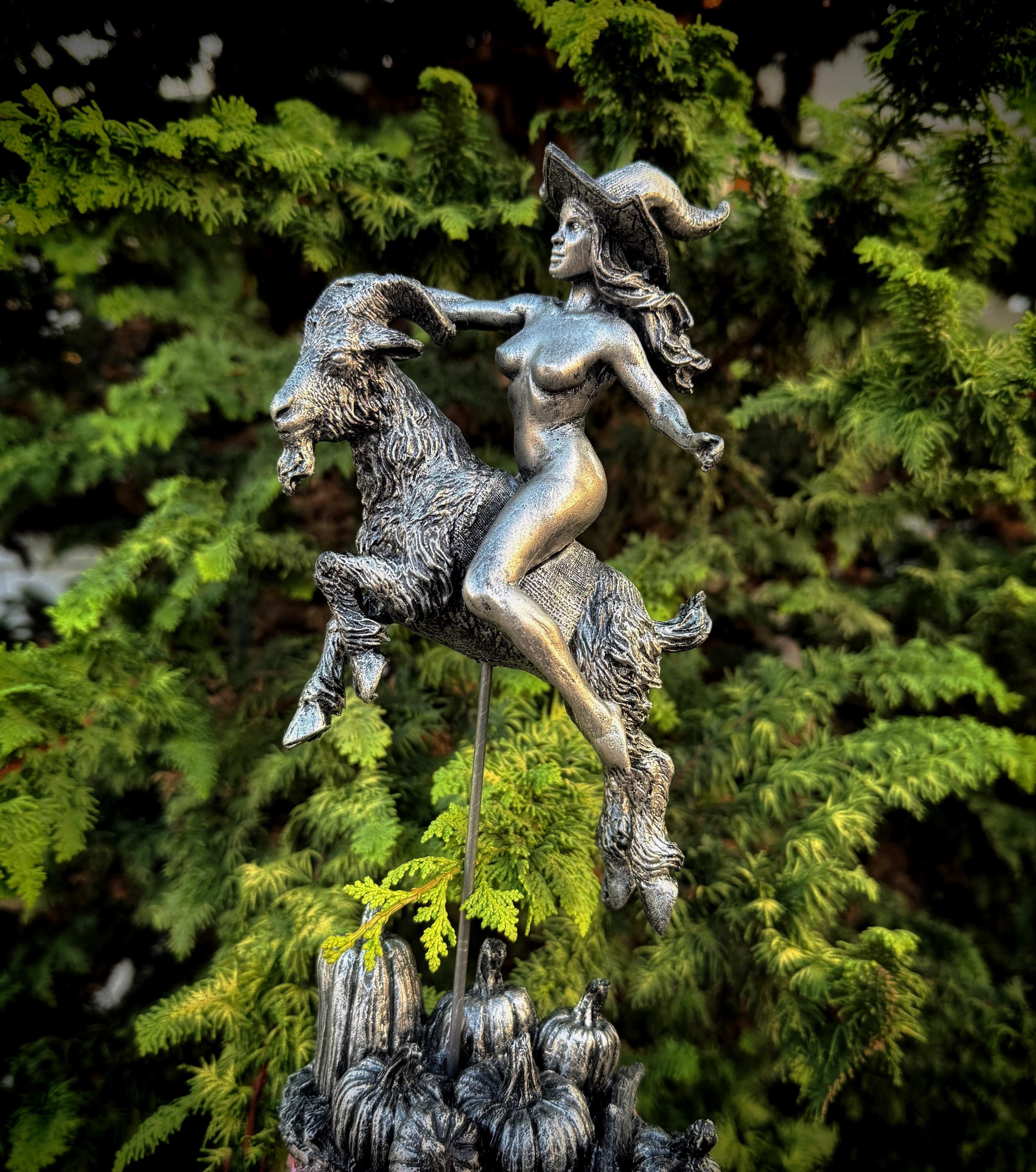 Witch's Sabbath Goat Rider Statue