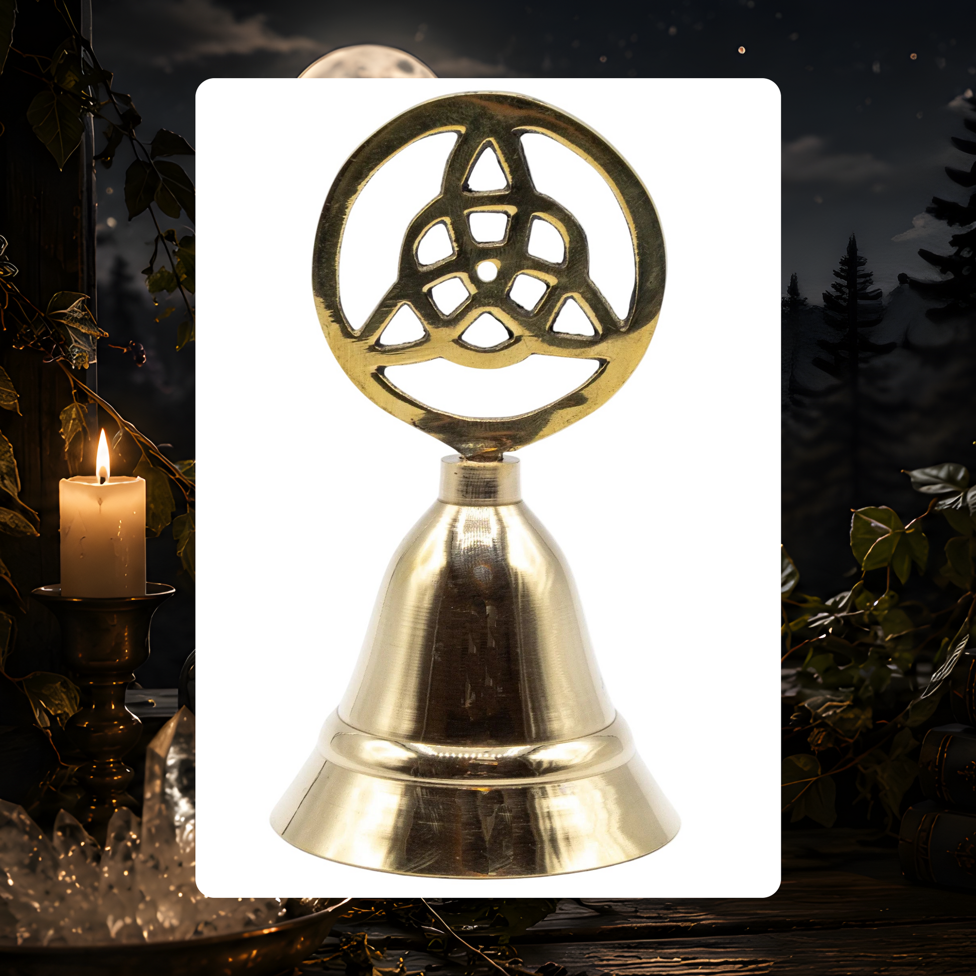 Brass Triquetra Altar Bell - 4 in.