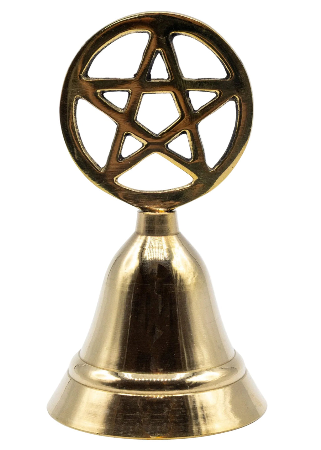 Brass Pentacle Altar Bell - 4 in.