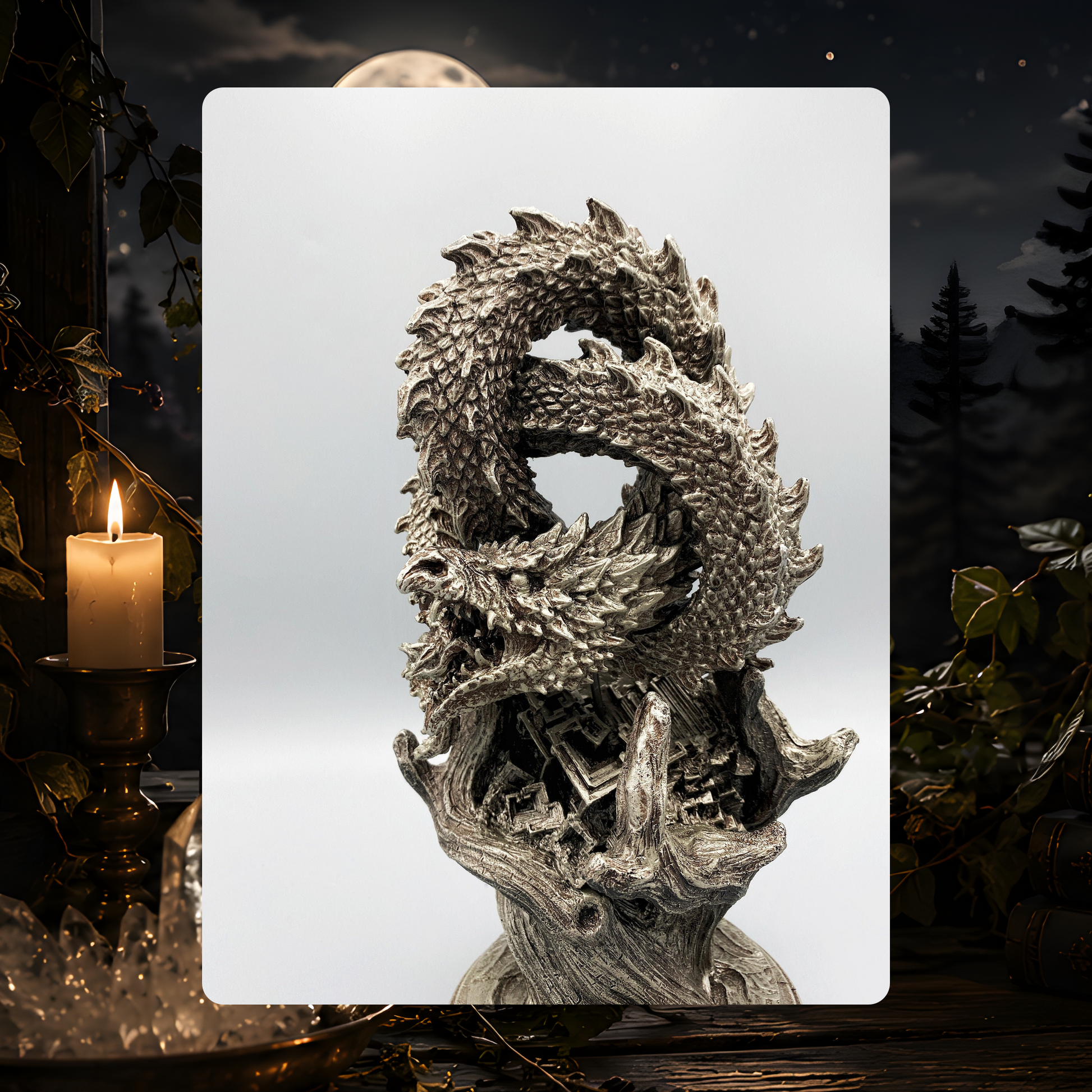 Ouroboros World Serpent Statue