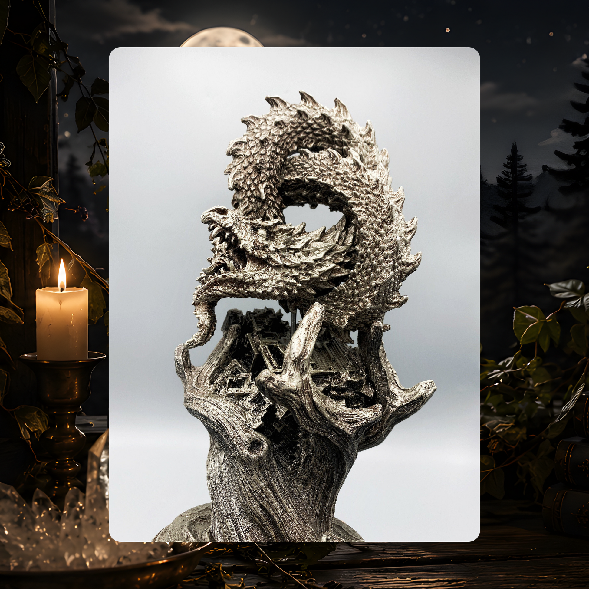 Ouroboros World Serpent Statue