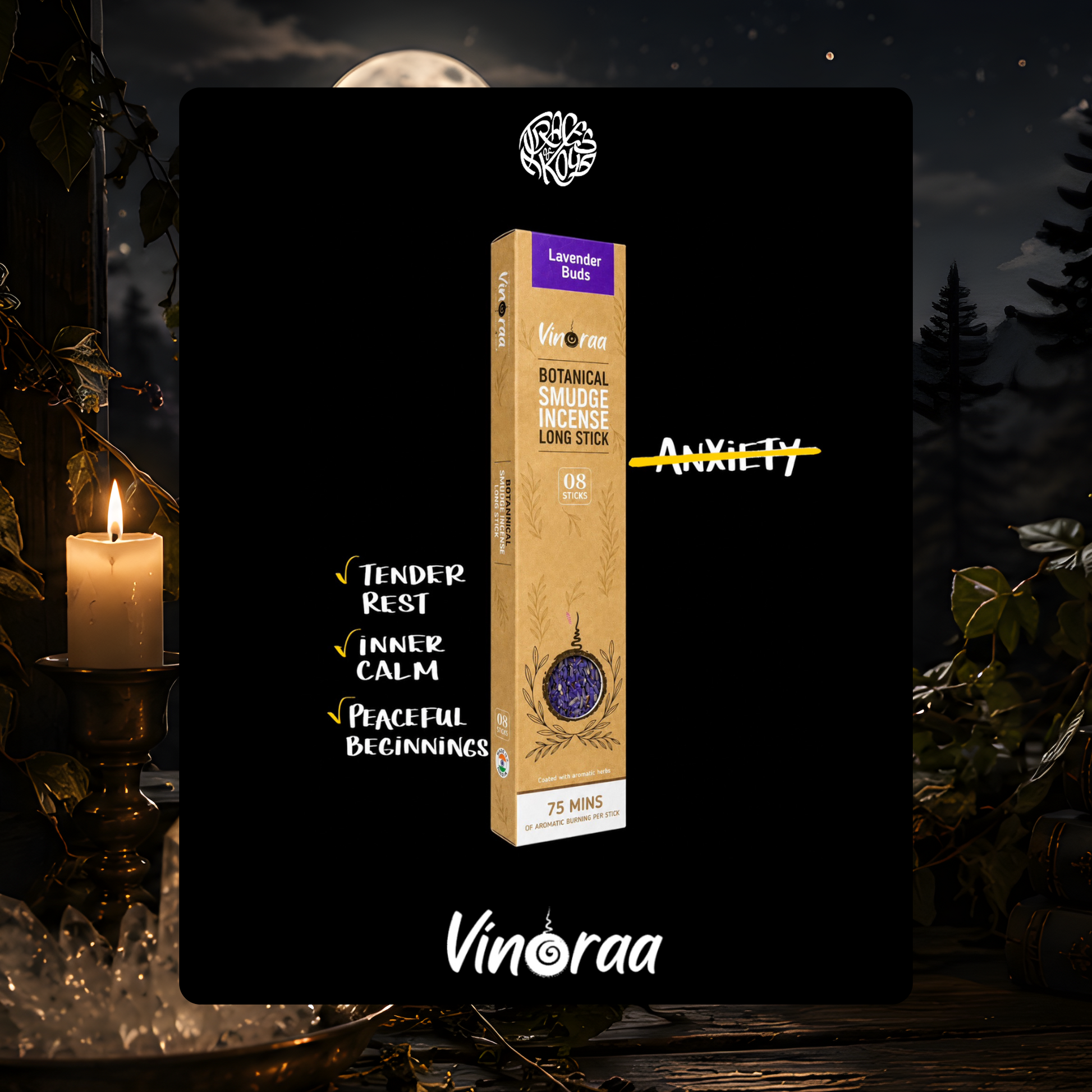 Lavender Incense Sticks - 8 Sticks