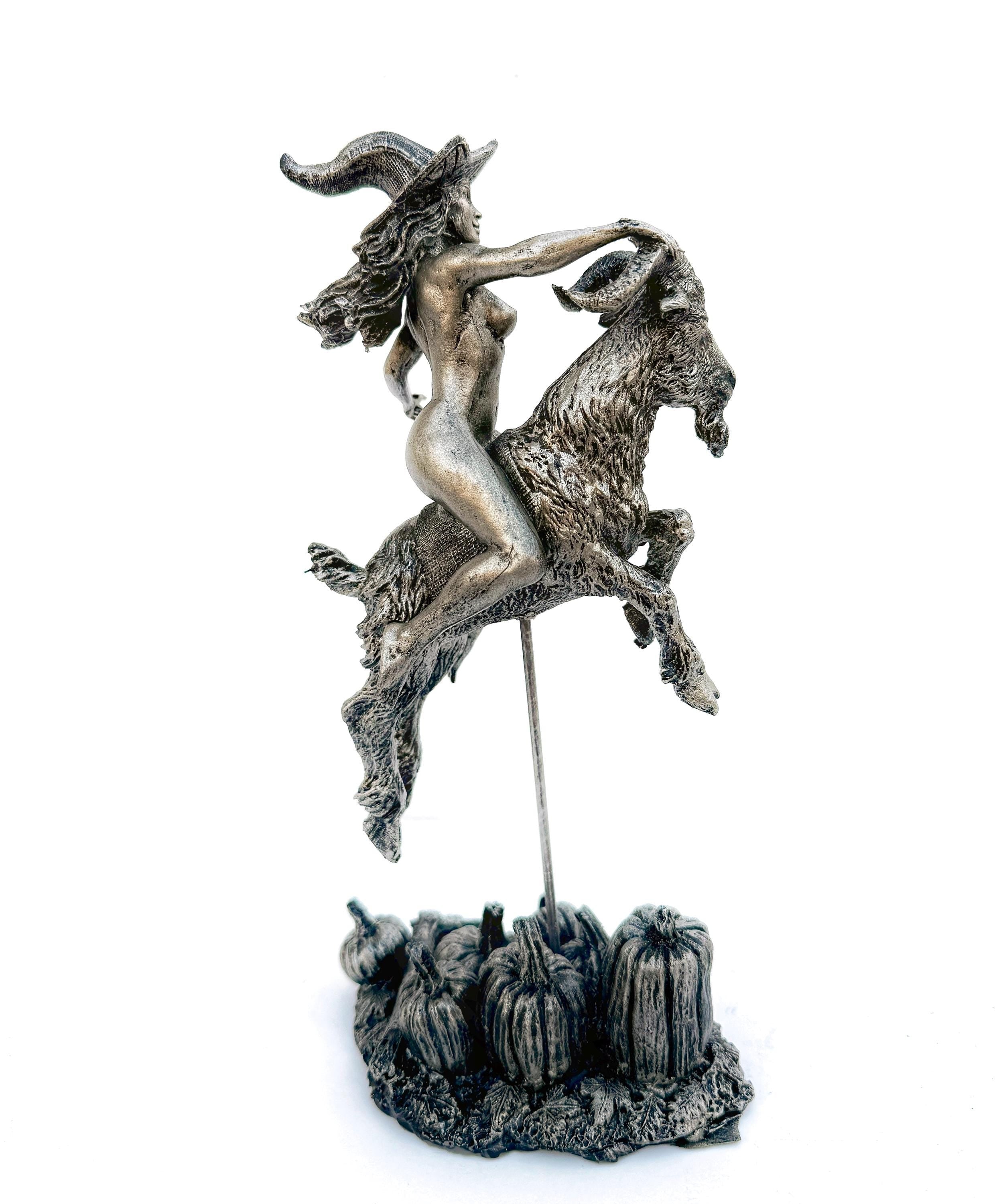 Witch's Sabbath Goat Rider Statue