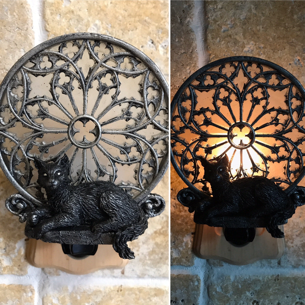 Gothic Cat Cathedral Nightlight