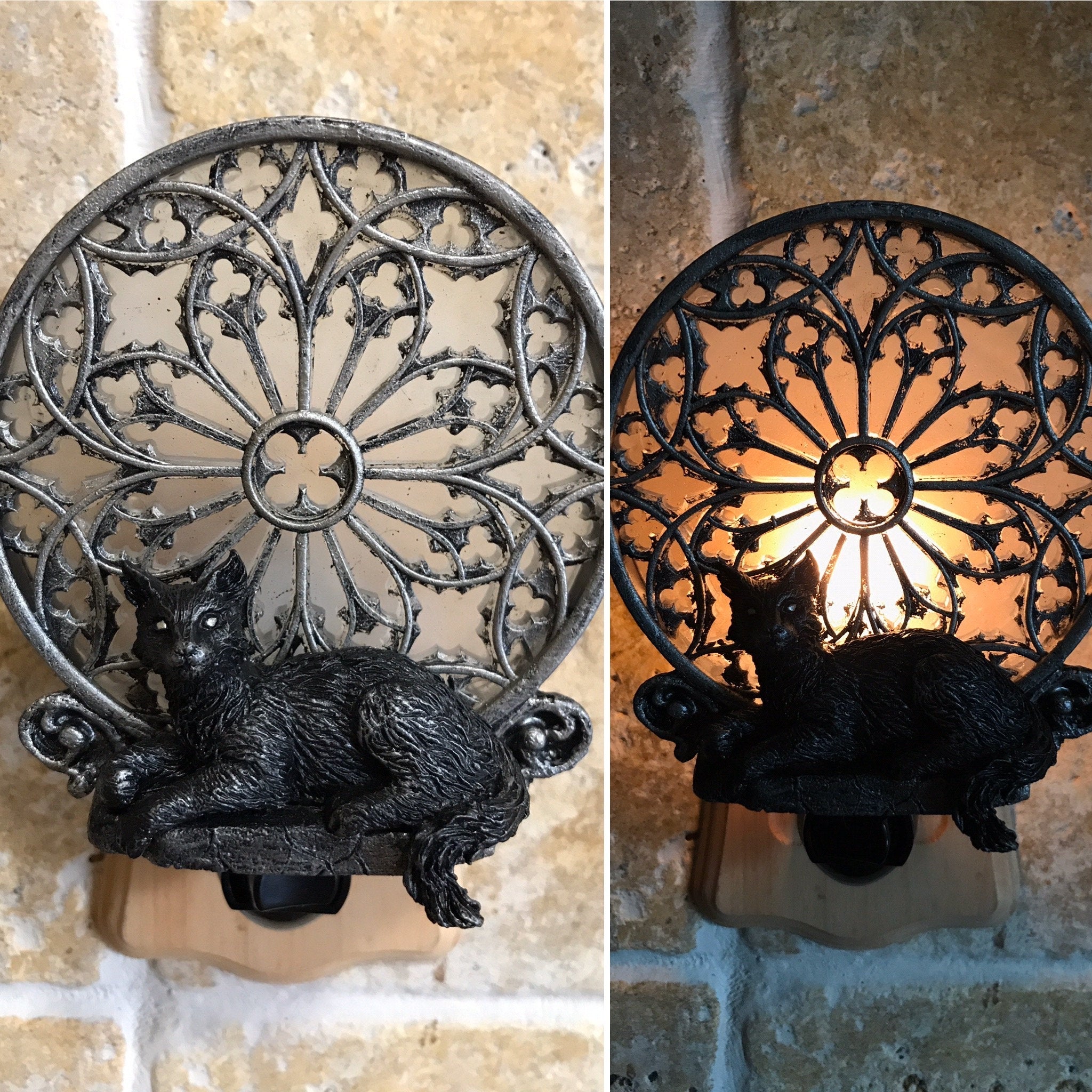 Gothic Cat Cathedral Nightlight