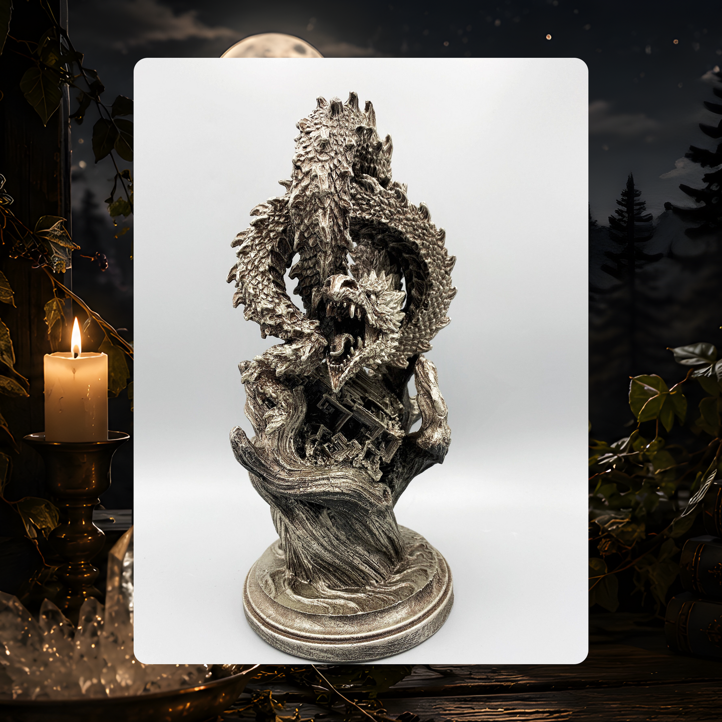 Ouroboros World Serpent Statue