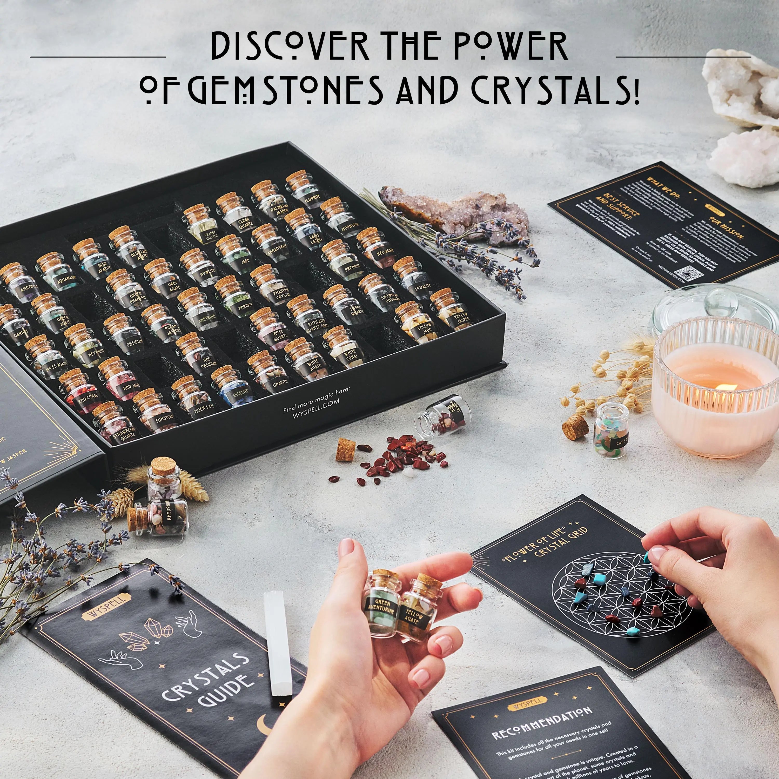50-Piece Gemstone Spell Jar Kit