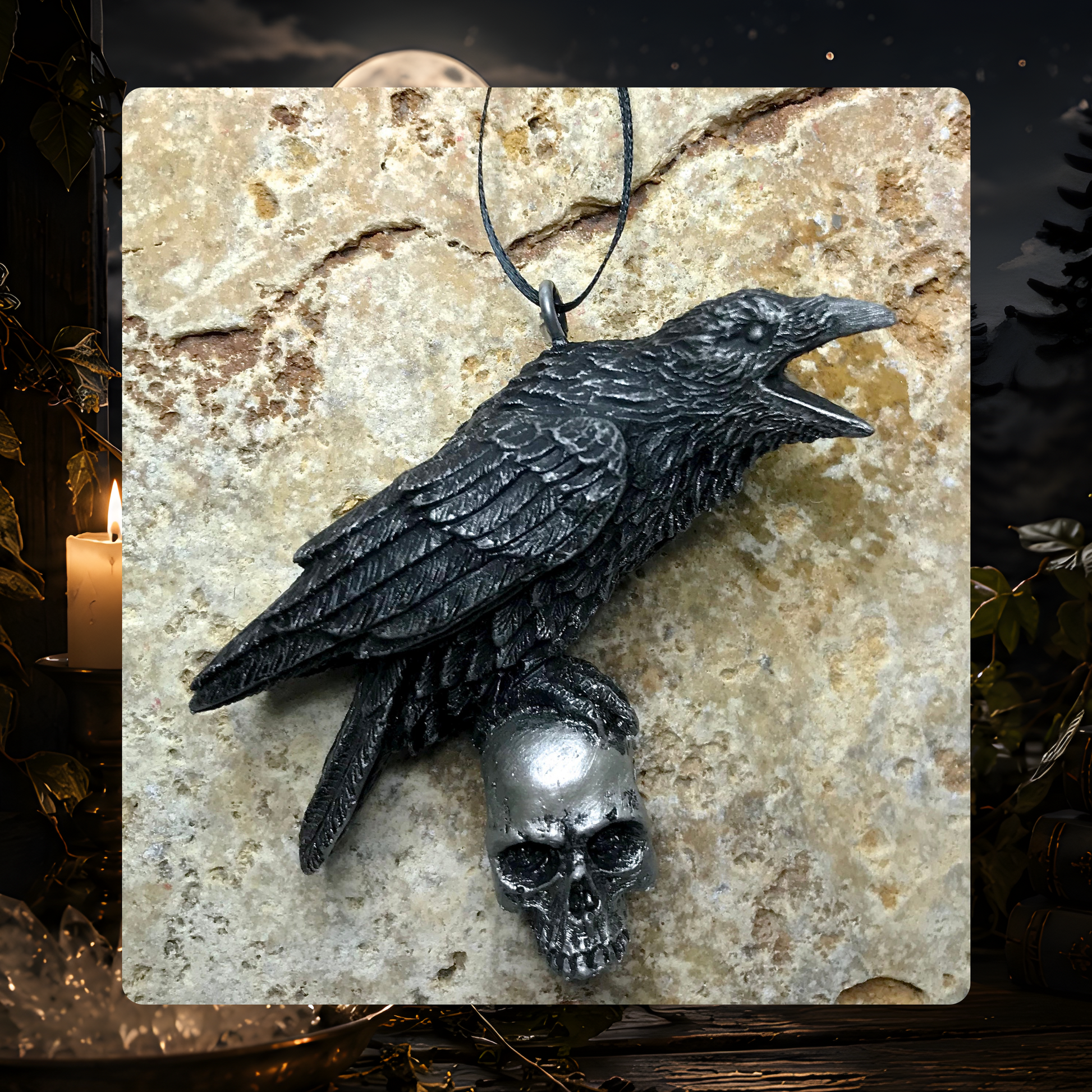 Raven & Skull Ornament
