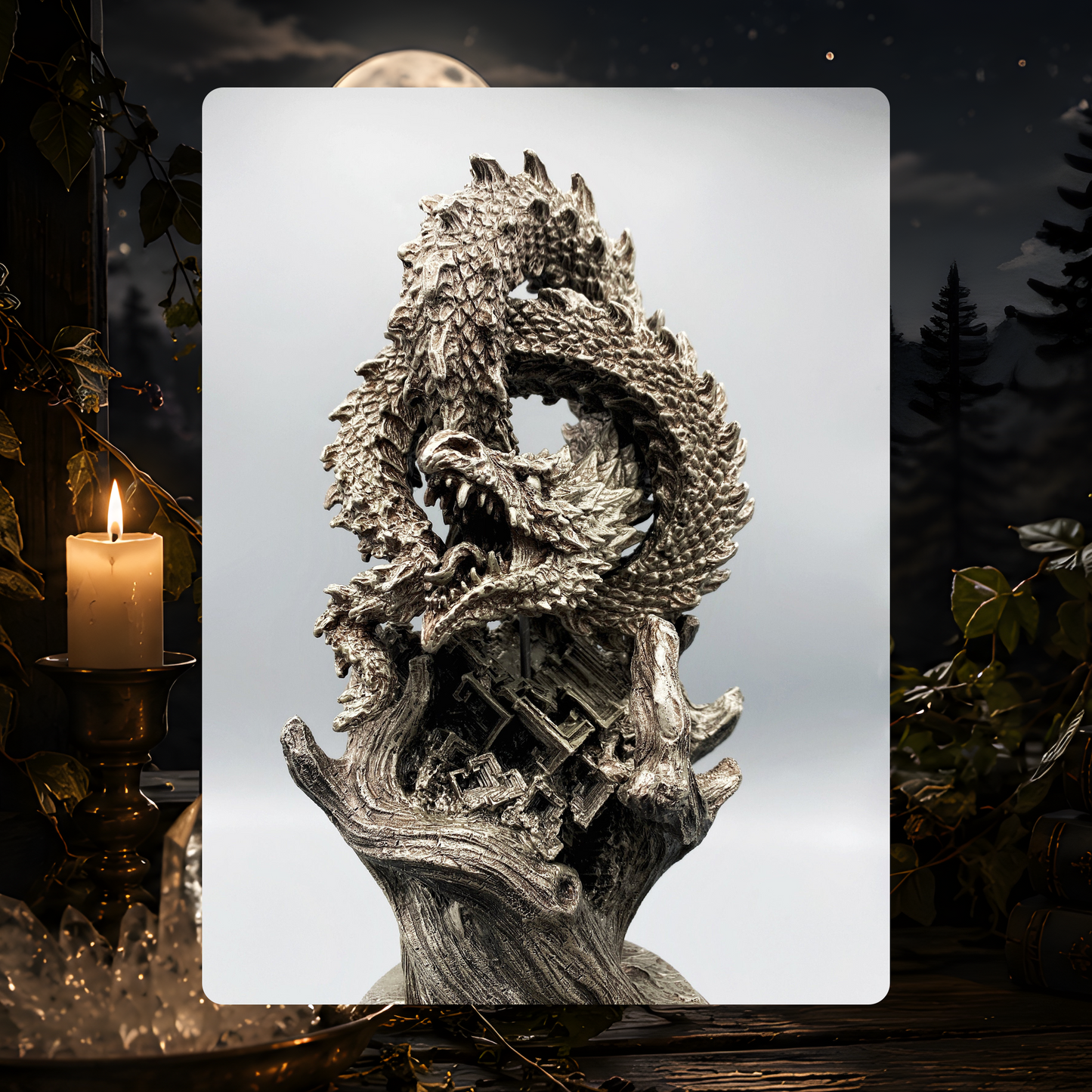 Ouroboros World Serpent Statue