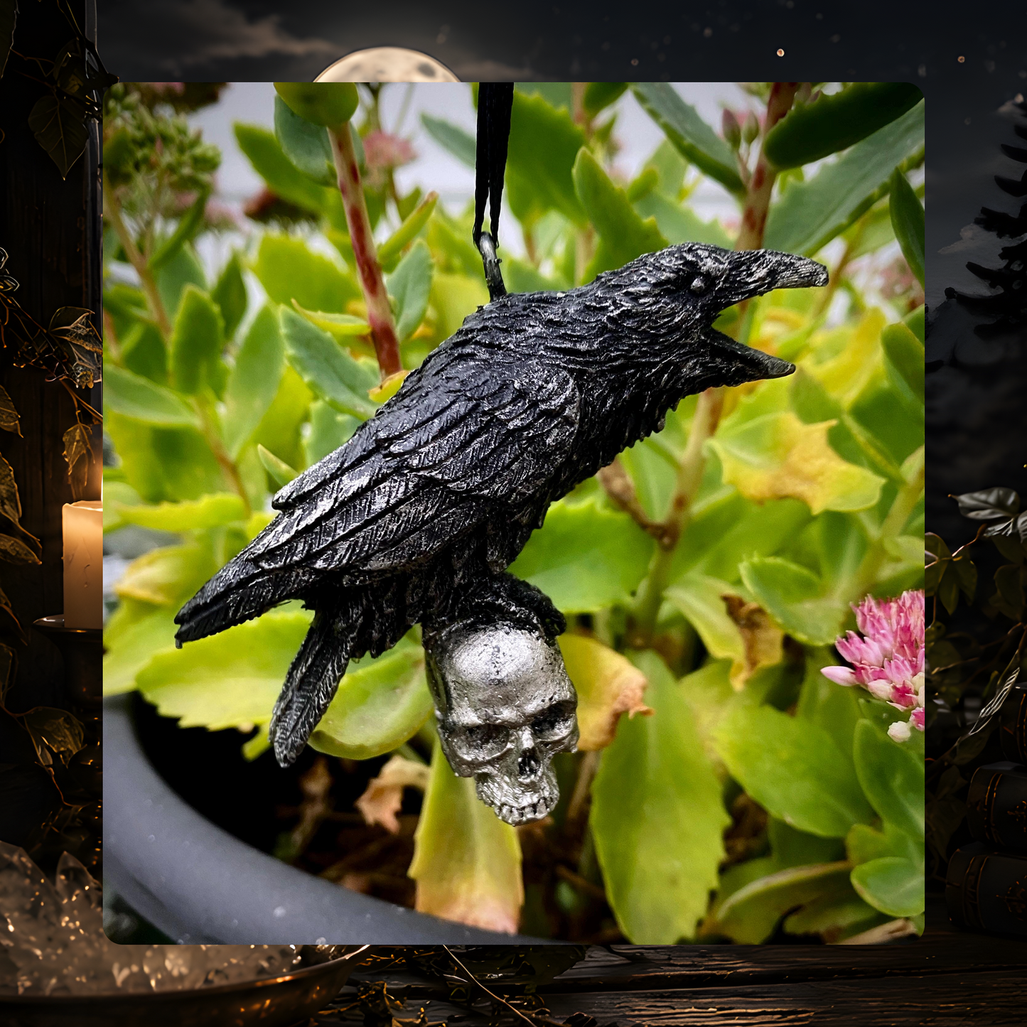 Raven & Skull Ornament