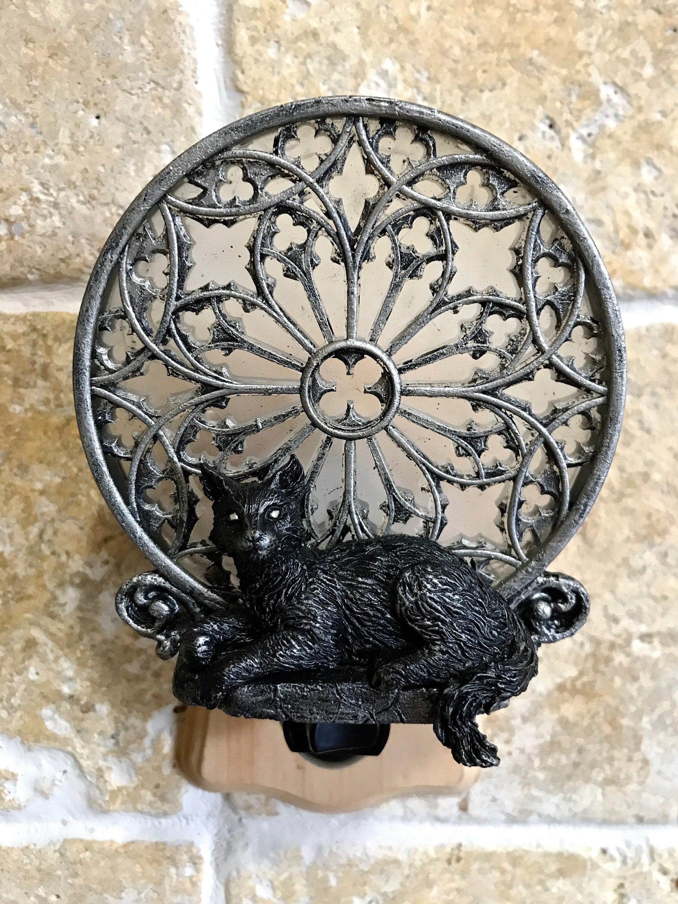 Gothic Cat Cathedral Nightlight