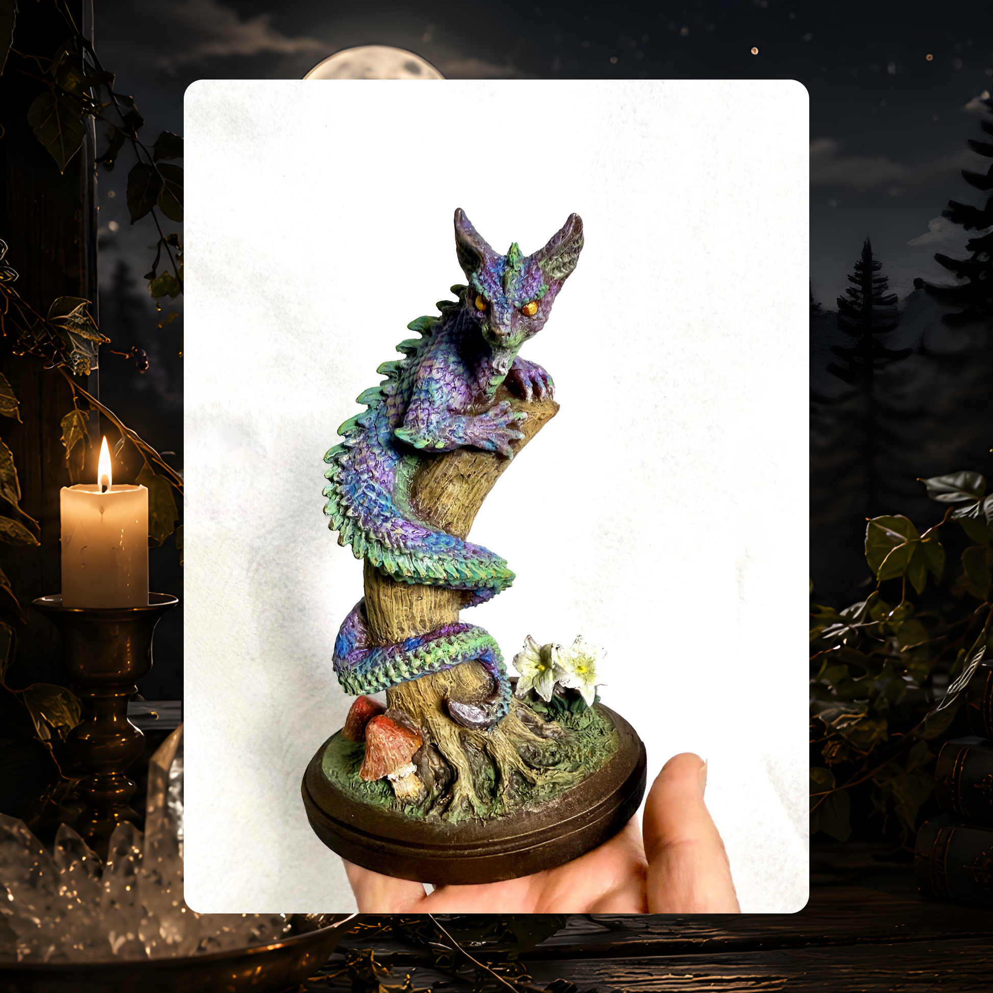 Tatzelwurm Dragon Cat Statue