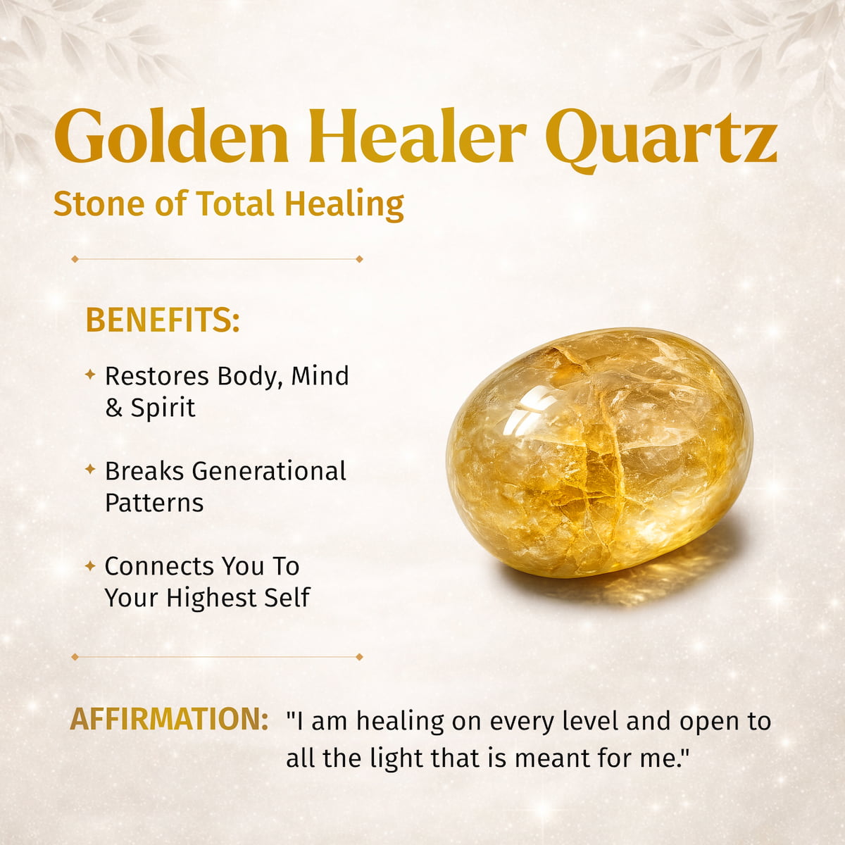 The Master Reset - Golden Healer Quartz Bracelet
