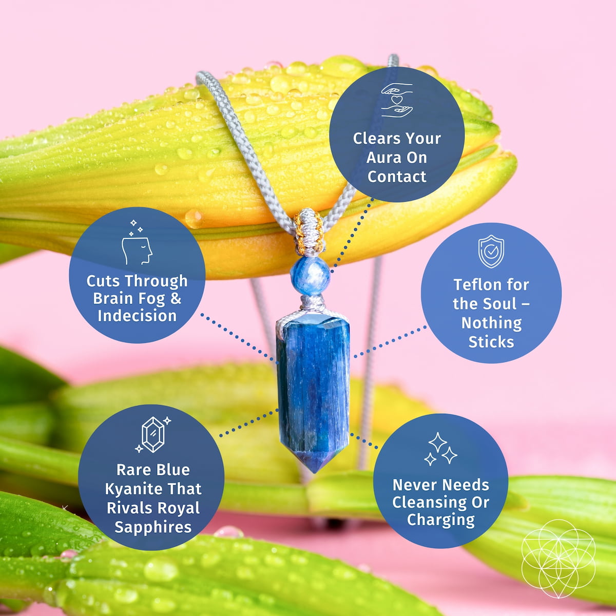 Rare Kyanite Pendant - Aura Shield