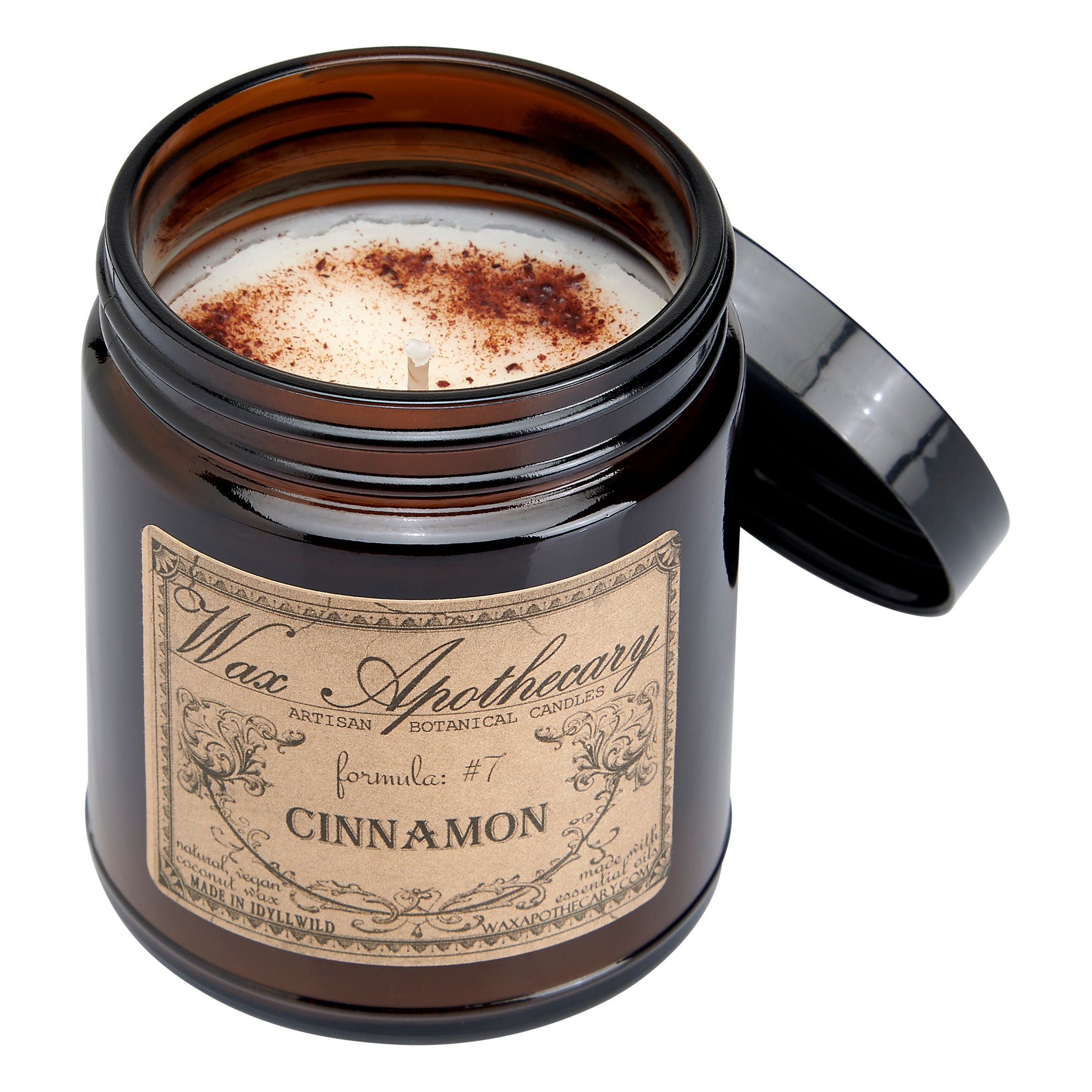 Cinnamon Botanical Candle - 6 oz Amber Jar