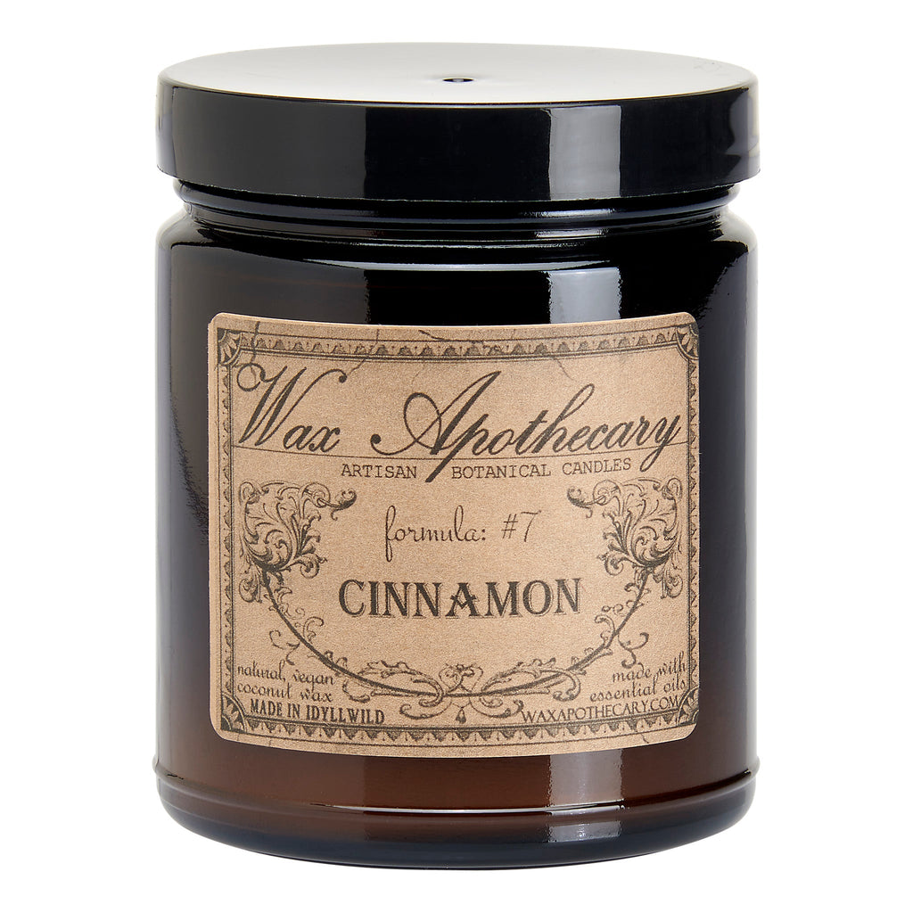 Cinnamon Botanical Candle - 6 oz Amber Jar