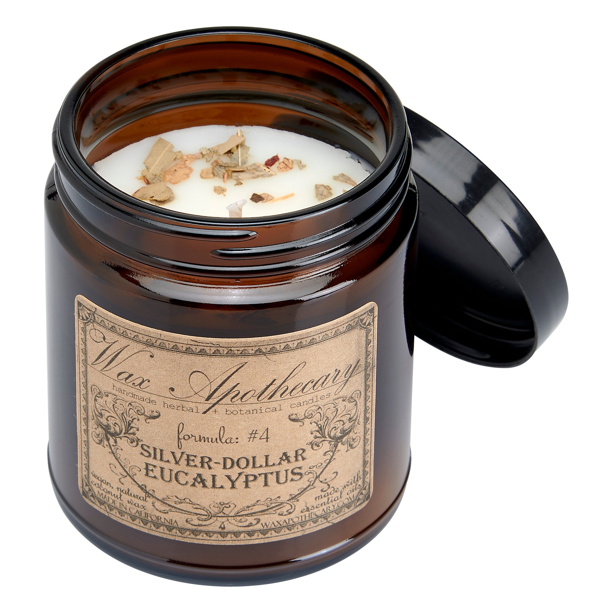 Silver-Dollar Eucalyptus Botanical Candle - 6 oz Amber Jar