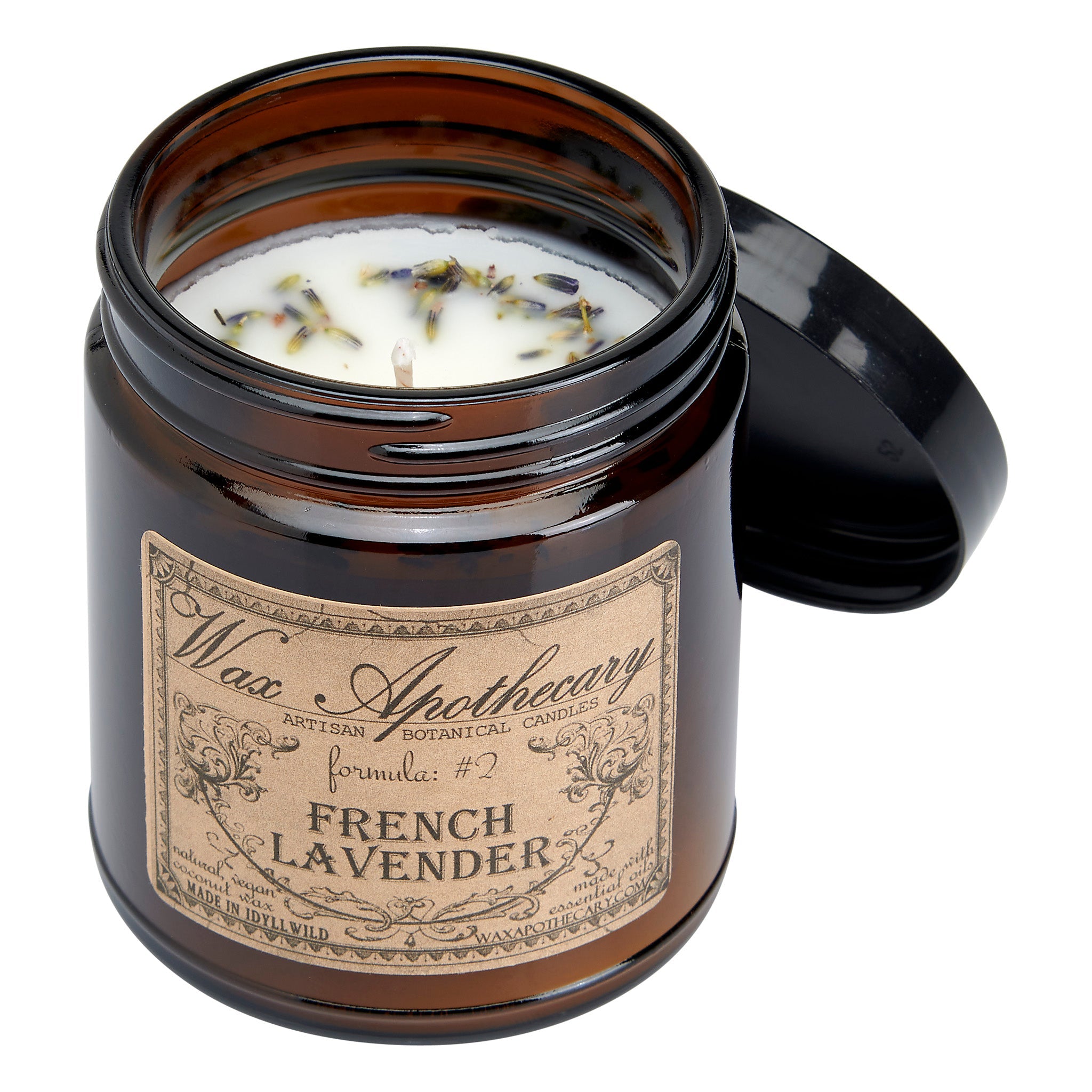 French Lavender Botanical Candle - 6 oz Amber Jar