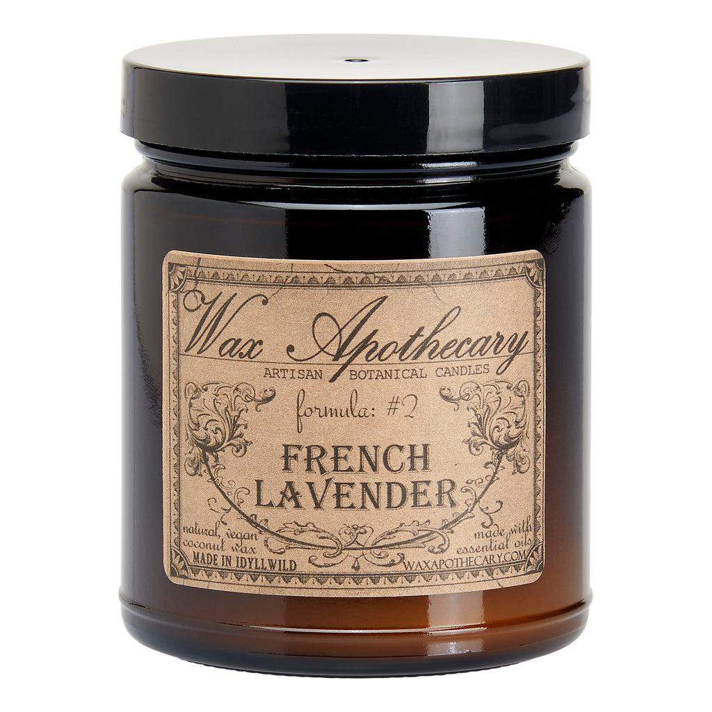French Lavender Botanical Candle - 6 oz Amber Jar