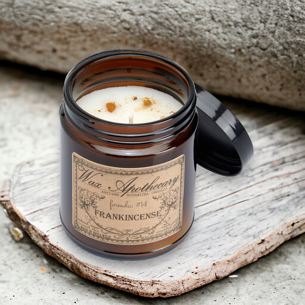 Frankincense Botanical Candle - 6 oz Amber Jar