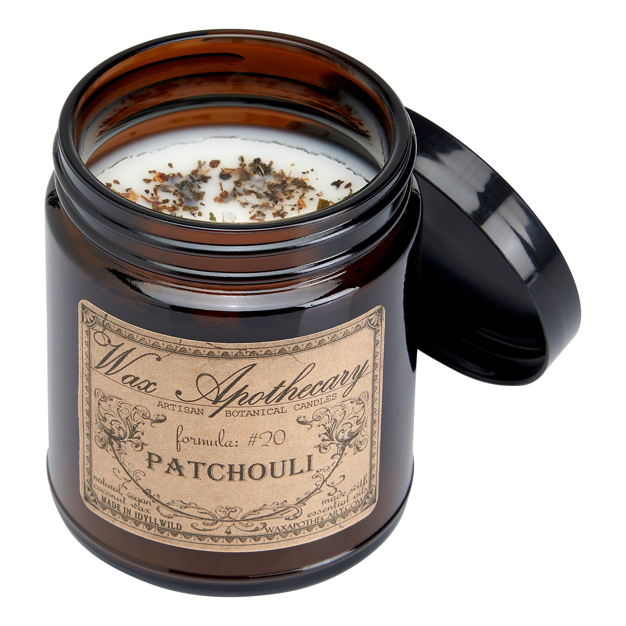 Patchouli Botanical Candle - 6 oz Amber Jar