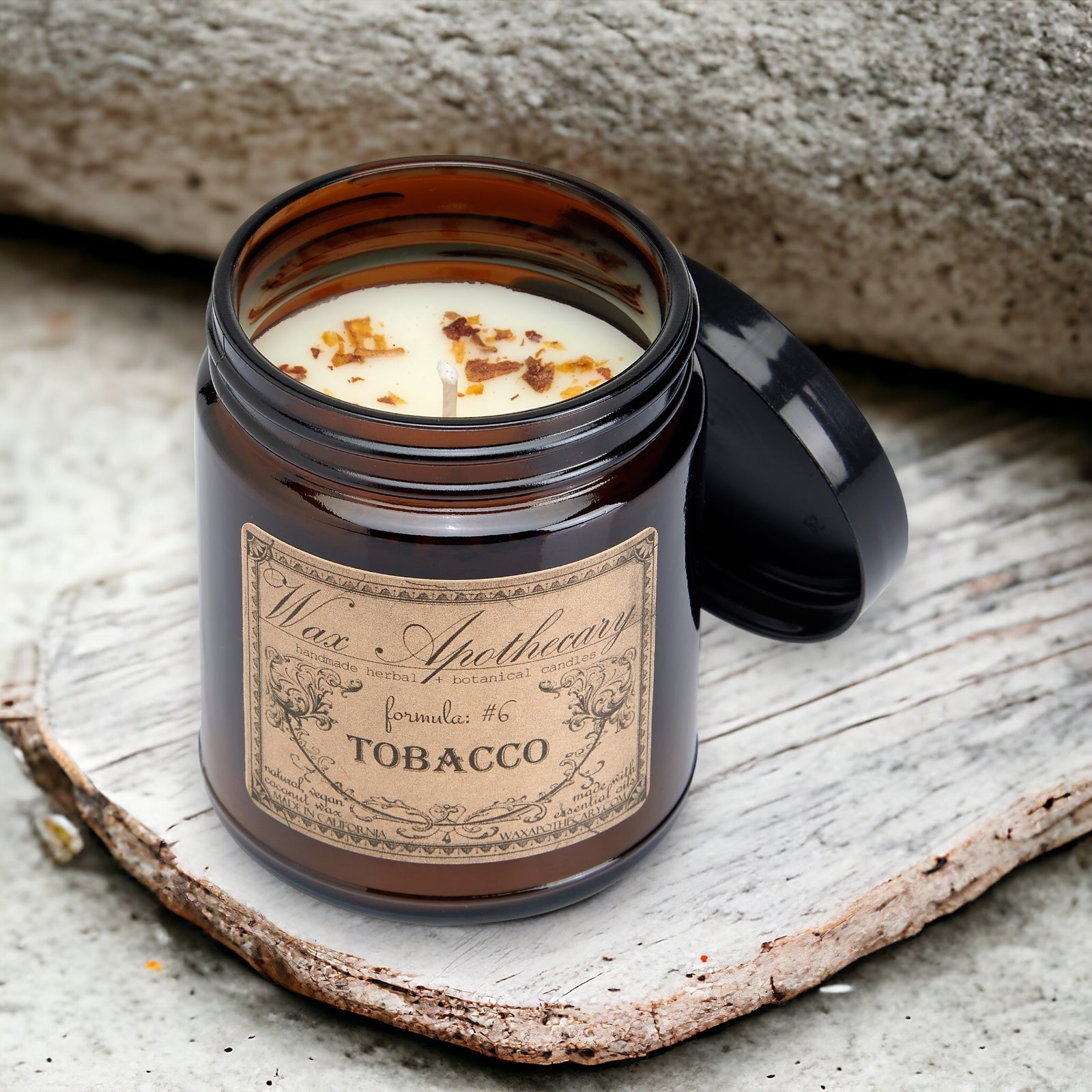 Tobacco Botanical Candle - 6 oz Amber Jar