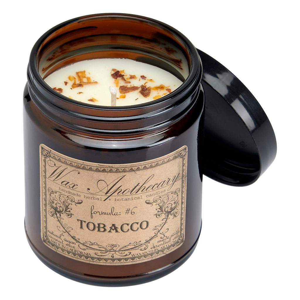 Tobacco Botanical Candle - 6 oz Amber Jar
