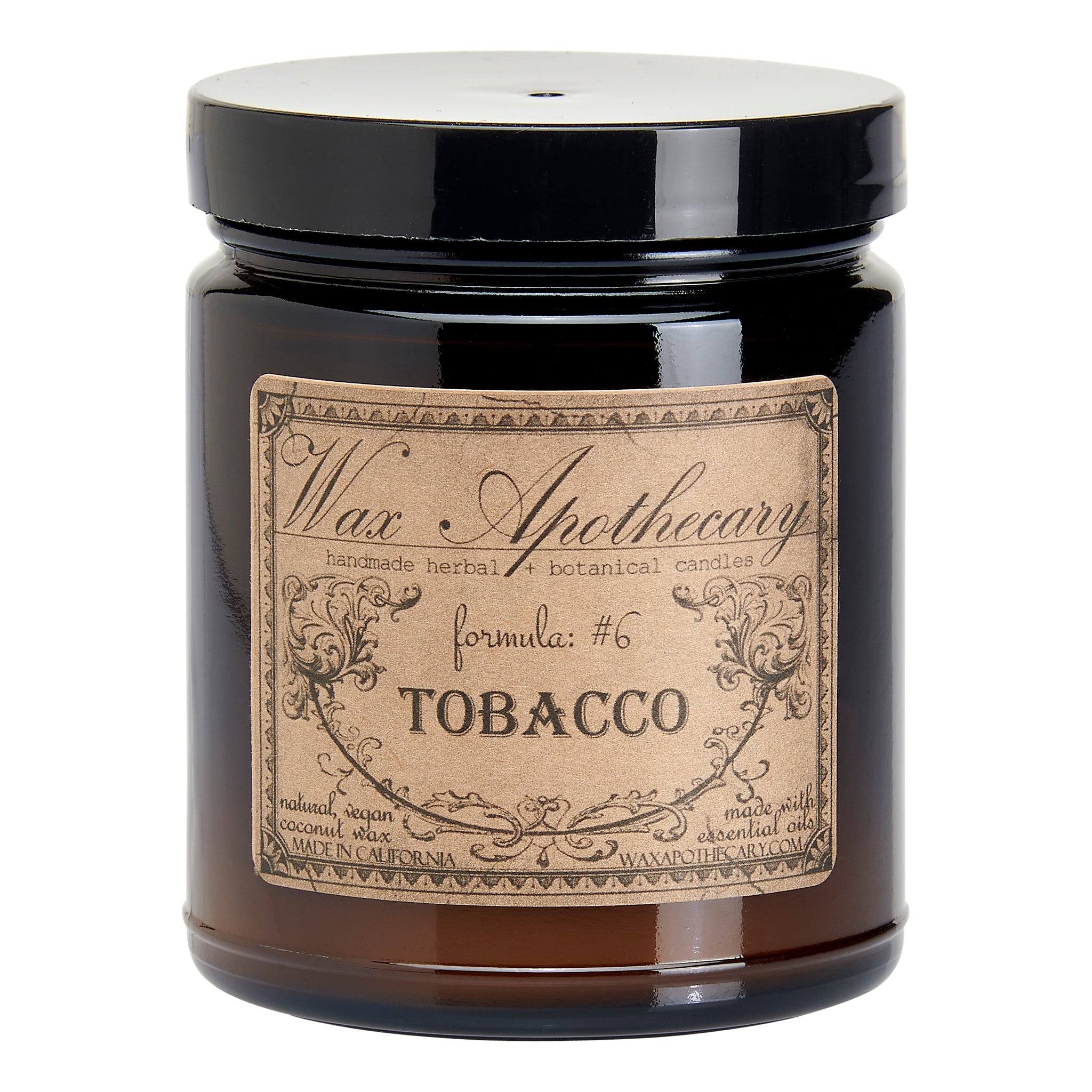 Tobacco Botanical Candle - 6 oz Amber Jar