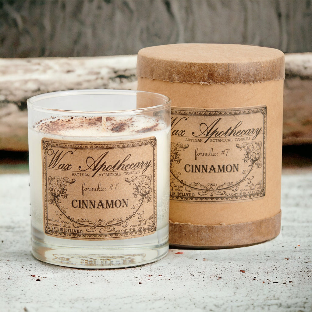 Cinnamon Botanical Candle - 7 oz Scotch Glass