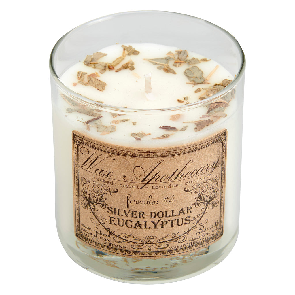 Silver-Dollar Eucalyptus Botanical Candle - 7 oz Scotch Glass