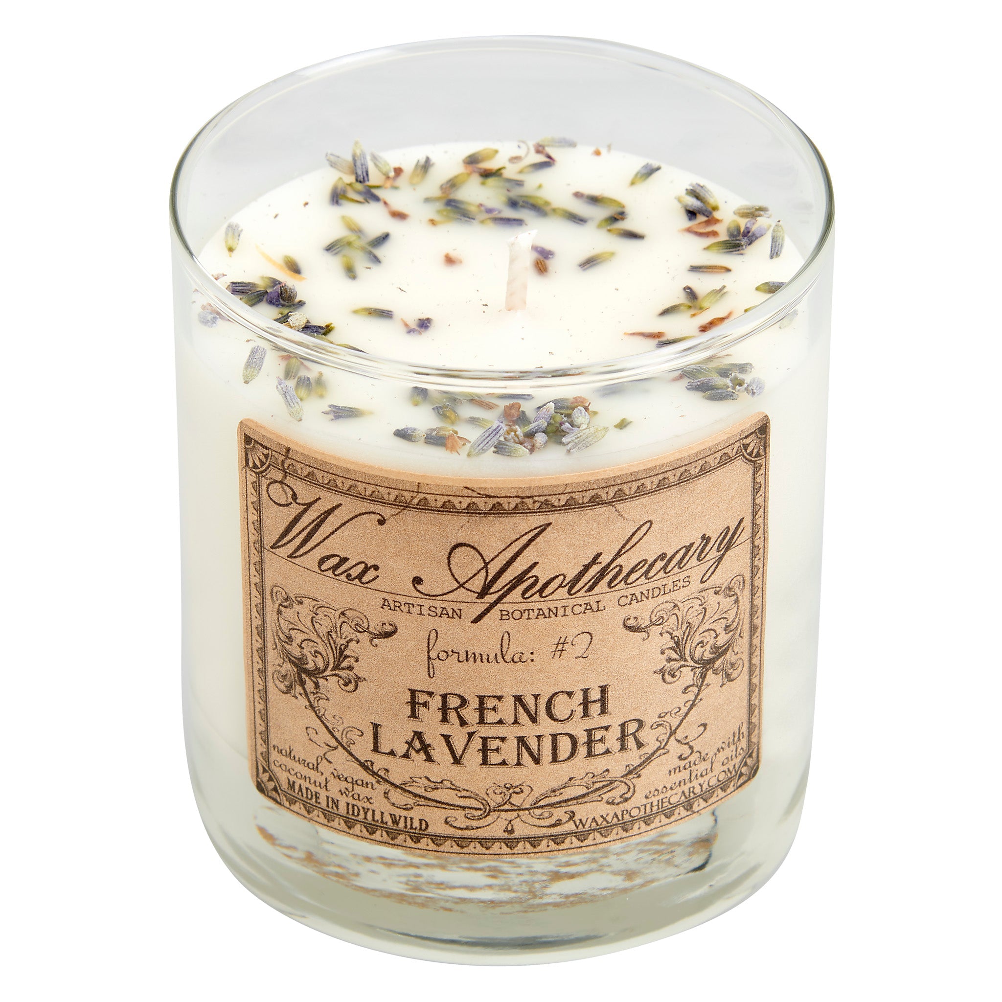 French Lavender Botanical Candle - 7 oz Scotch Glass