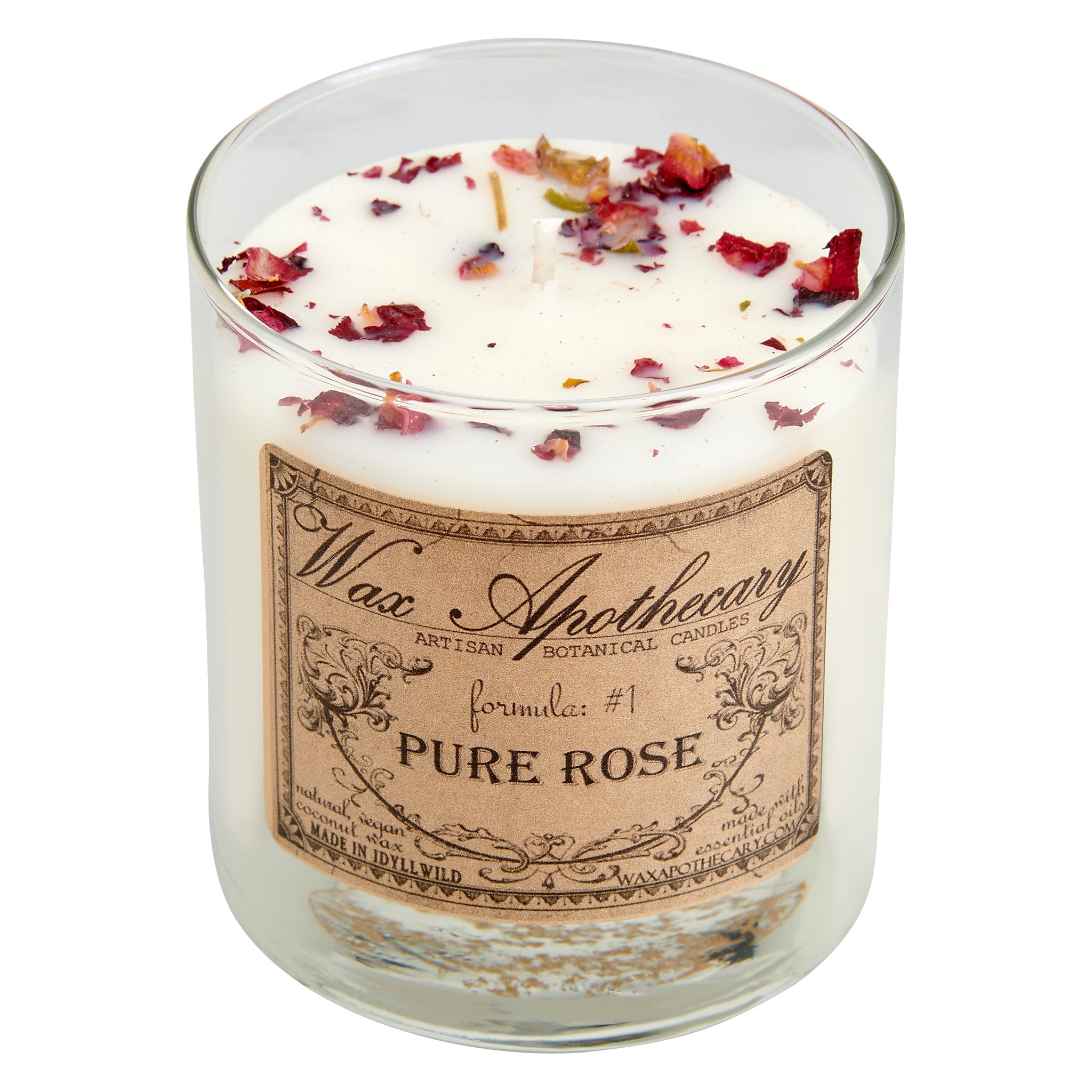 Pure Rose Botanical Candle - 7 oz Scotch Glass