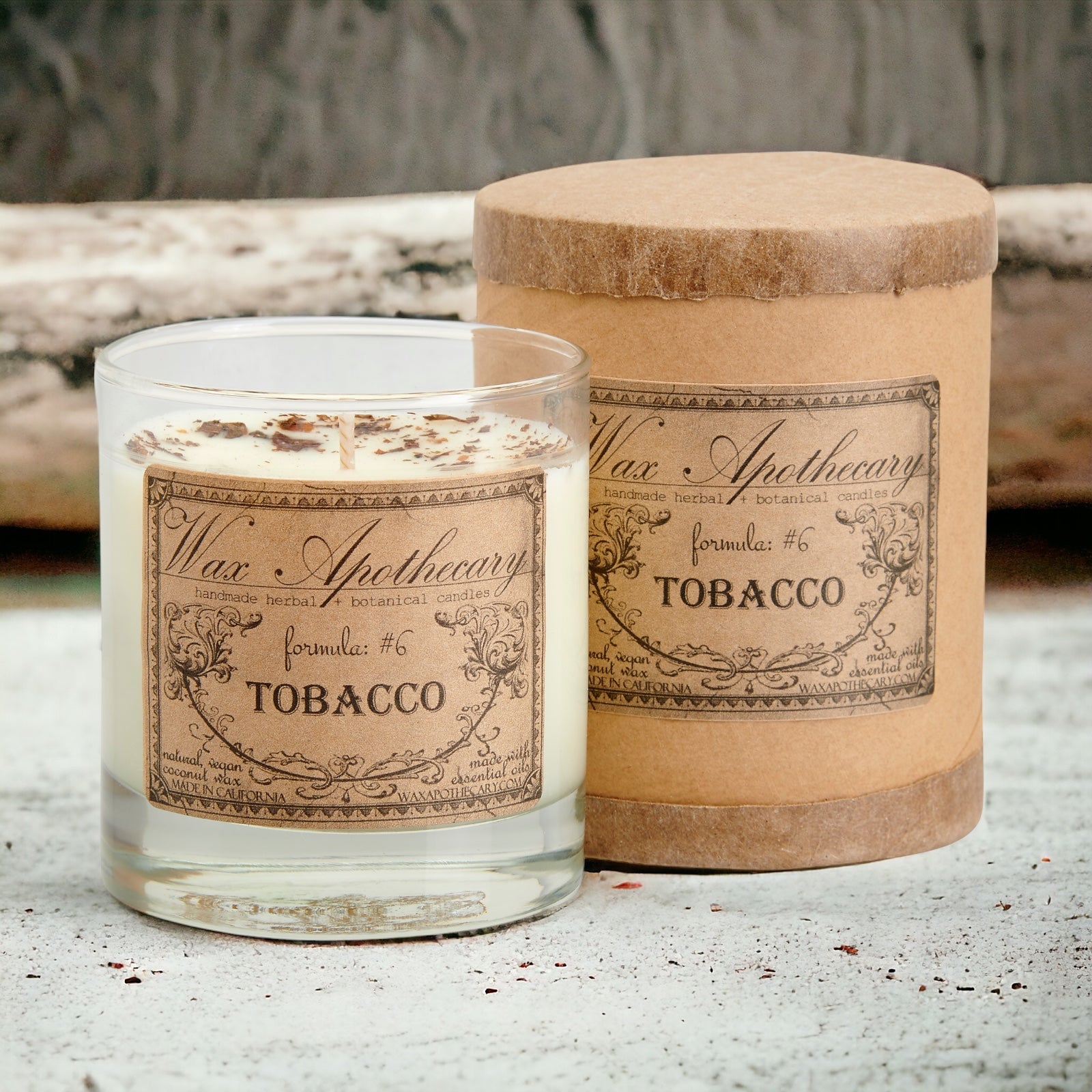 Tobacco Botanical Candle - 7 oz Scotch Glass