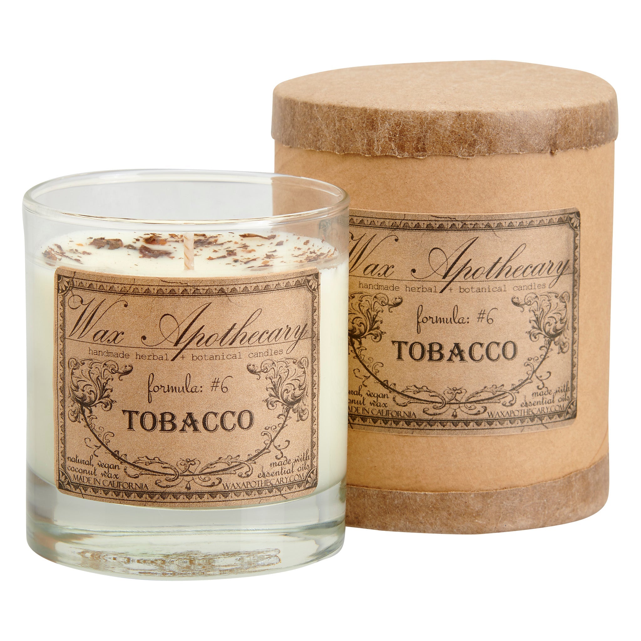 Tobacco Botanical Candle - 7 oz Scotch Glass