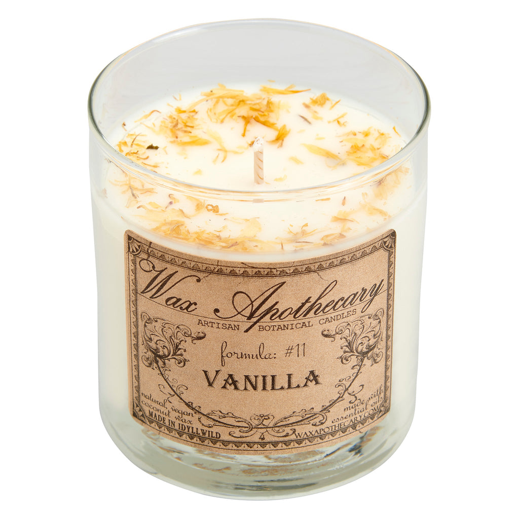 Vanilla Botanical Candle - 7 oz Scotch Glass