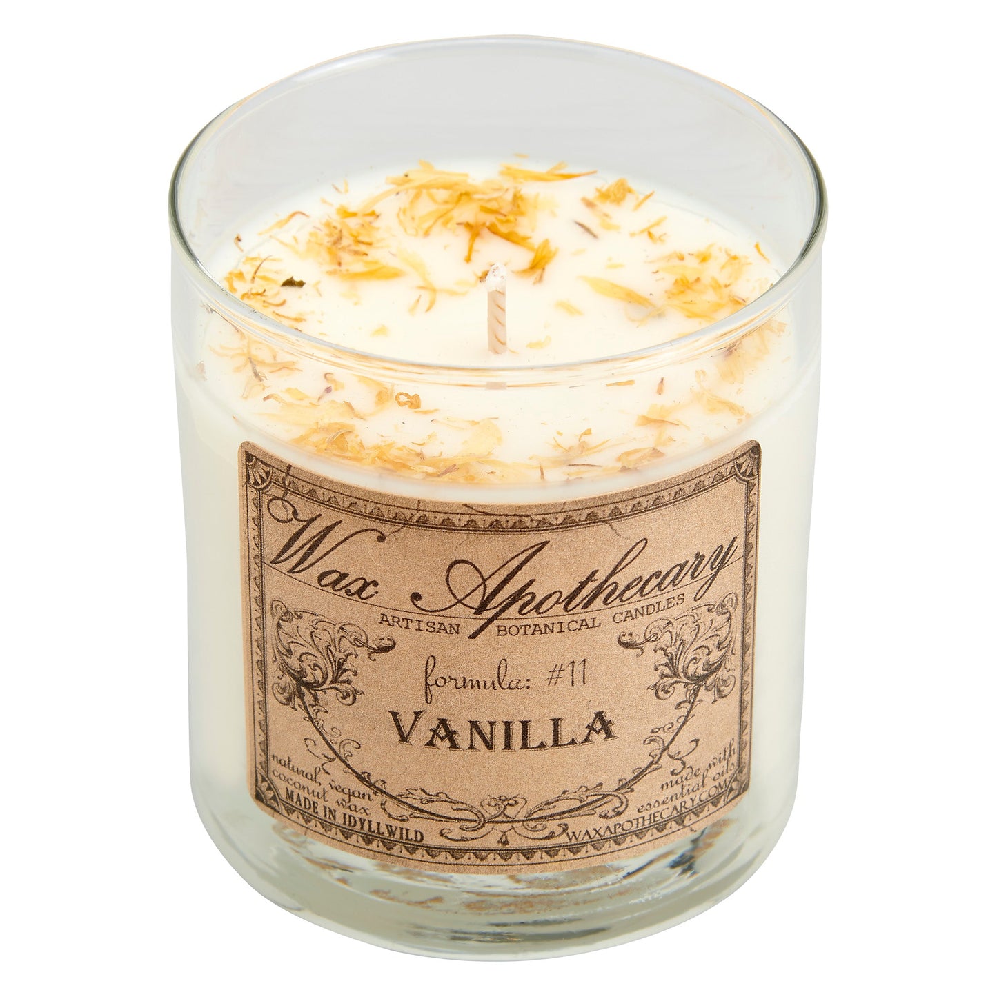 Vanilla Botanical Candle - 7 oz Scotch Glass