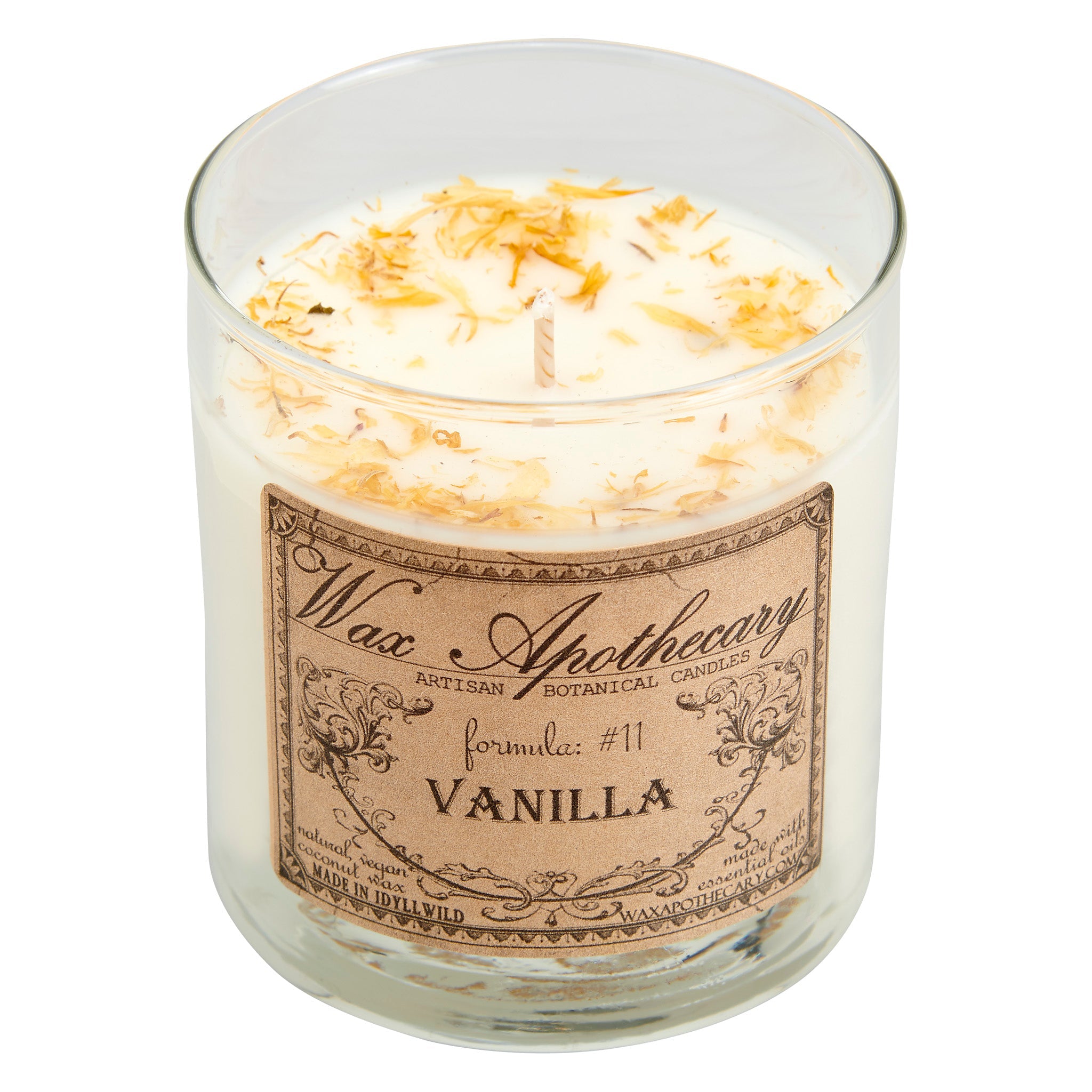 Vanilla Botanical Candle - 7 oz Scotch Glass