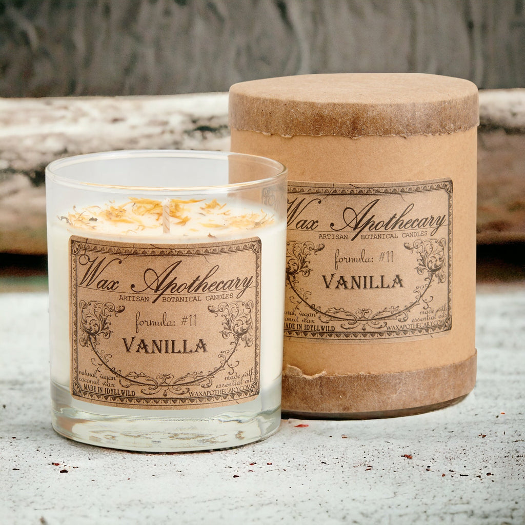 Vanilla Botanical Candle - 7 oz Scotch Glass