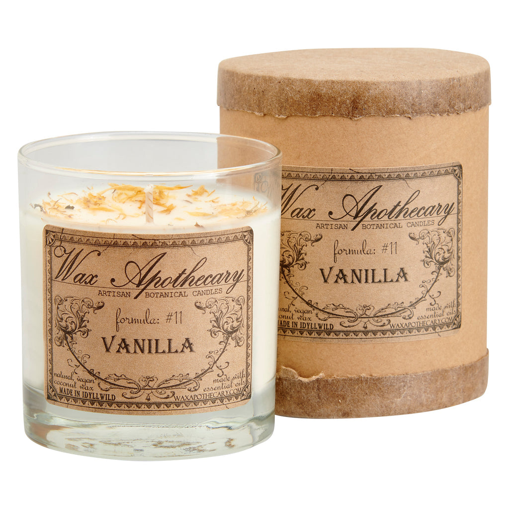 Vanilla Botanical Candle - 7 oz Scotch Glass